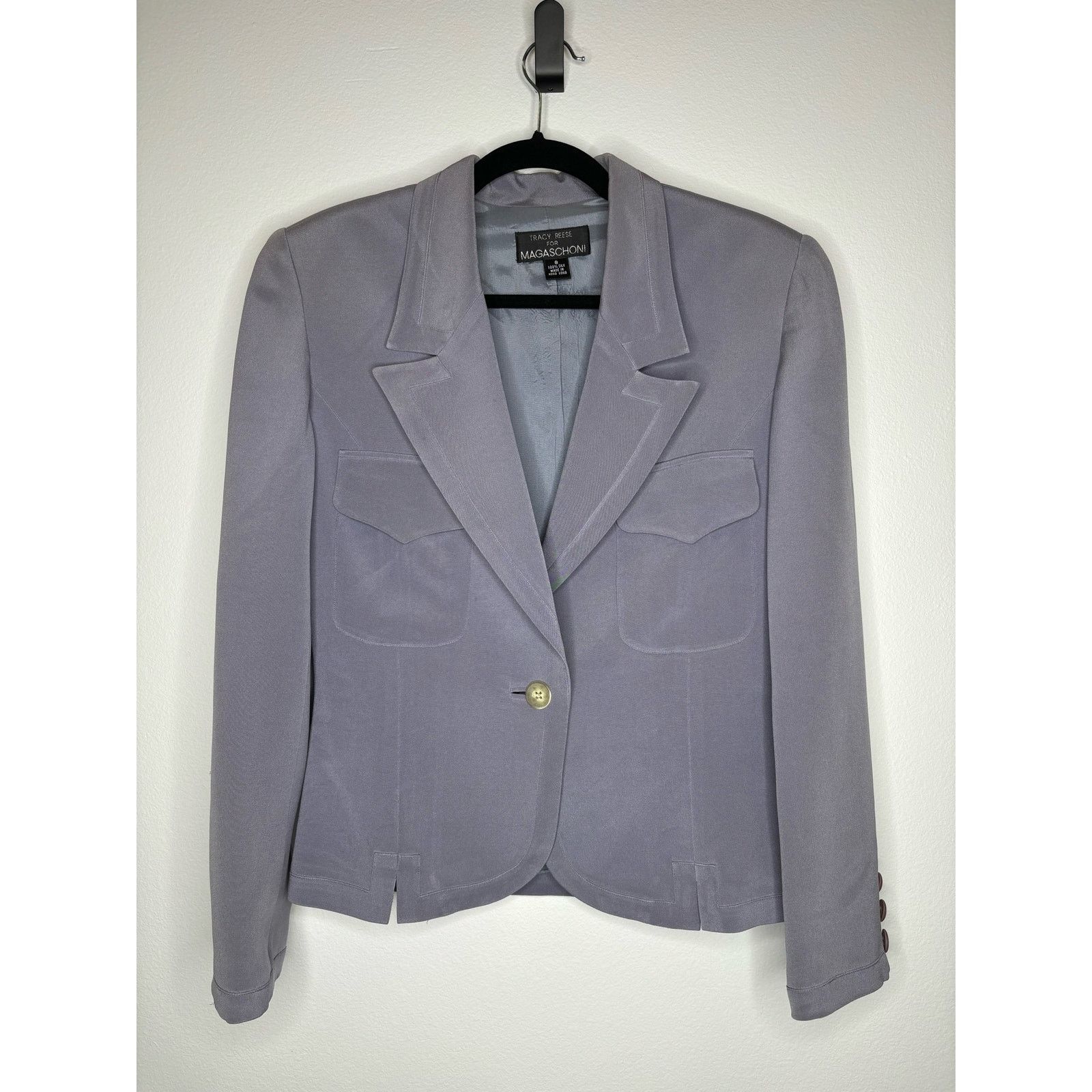 Magaschoni Tracy Reese for Magaschoni Lavender silk blazer ￼ Size M / US 6-8 / IT 42-44 - 1 Thumbnail