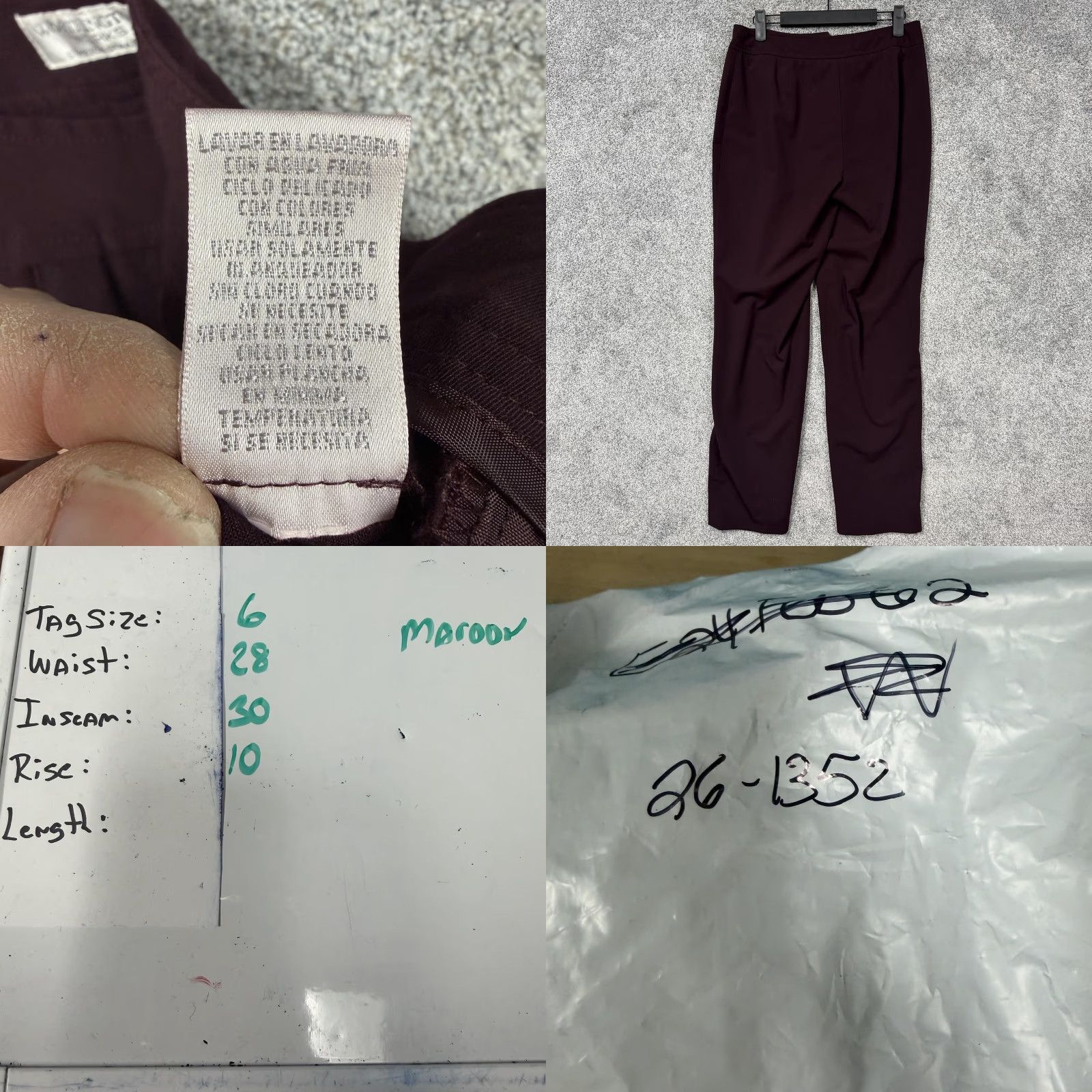 Worthington Worthington Dress Pants Womens 6 Maroon Straight Leg Stretch Office Career Chic Pants Womens Up to date 6 Size 28" / US 6 / IT 42 - 9 Thumbnail