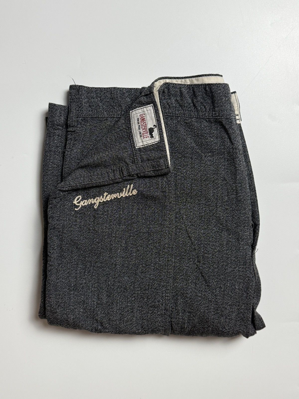 Japanese Brand Gangsterville Embroidery Trousers Size US 35 - 1 Thumbnail