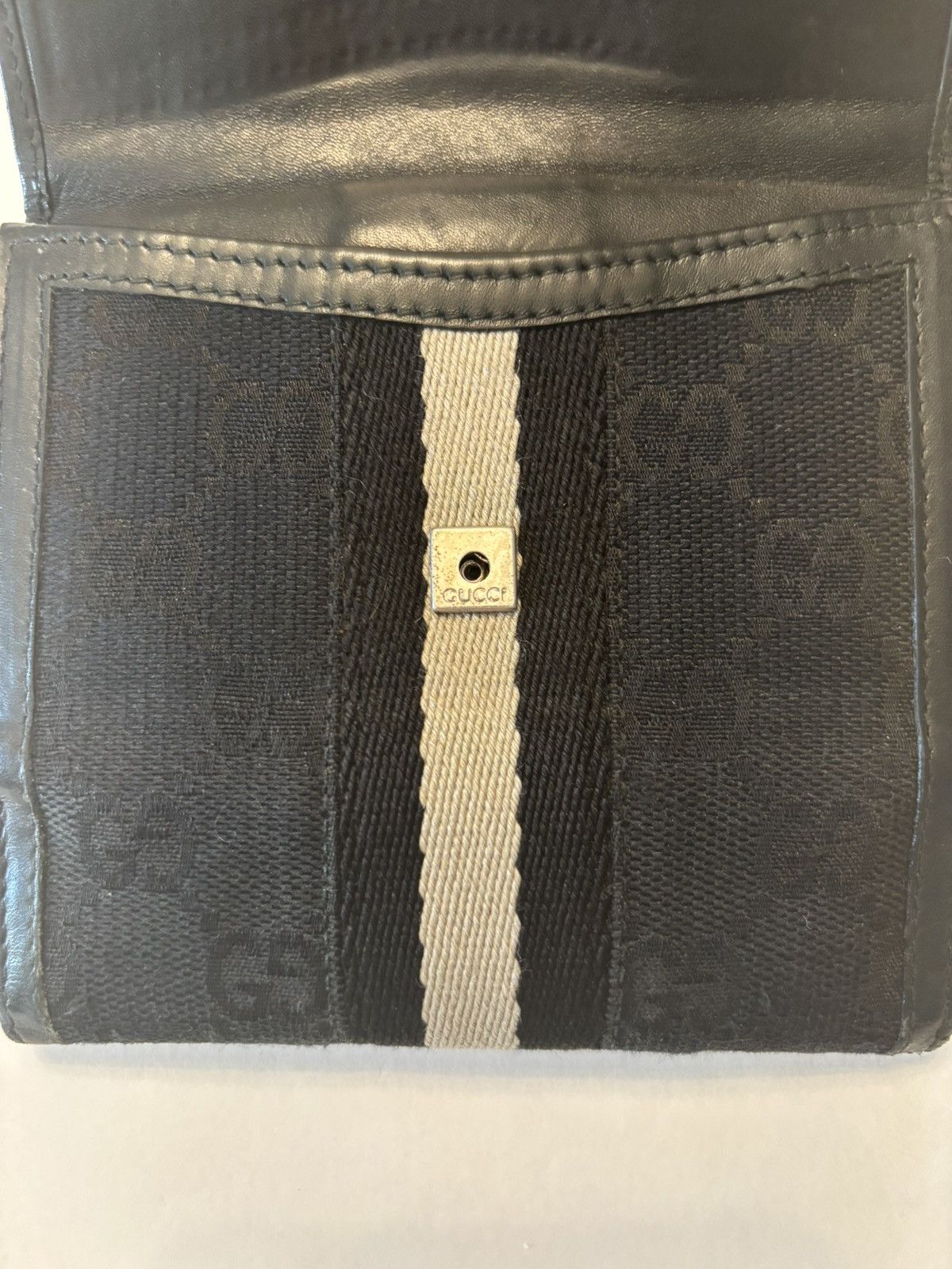 Gucci Gucci GG Canvas Black Sherry Line Trifold Size ONE SIZE - 2 Thumbnail