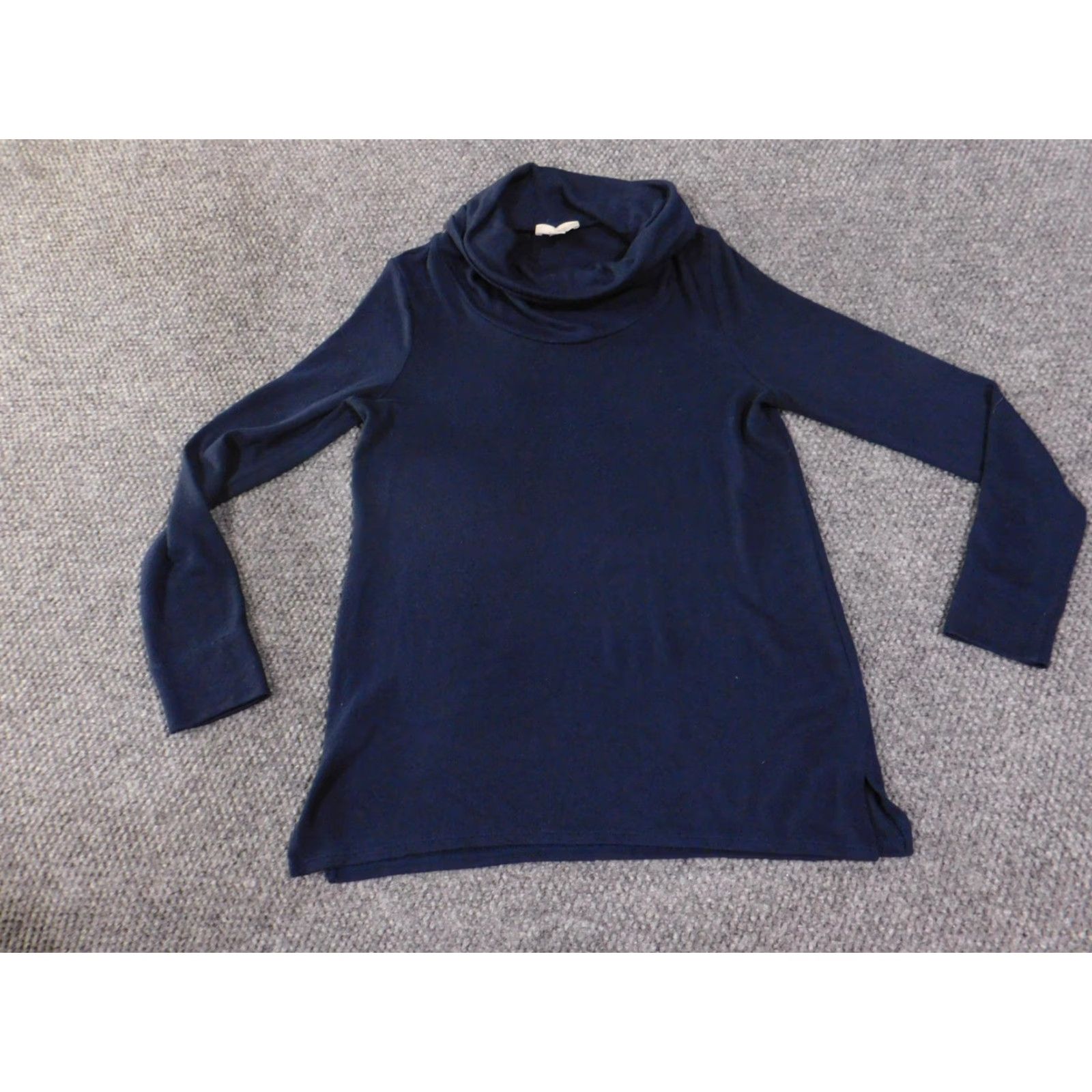 Loft LOFT Outlet Sweater Womens XS Navy Cowl Neck Long Sleeve Rayon Blend Pullover Size XS / US 0-2 / IT 36-38 - 2 Thumbnail