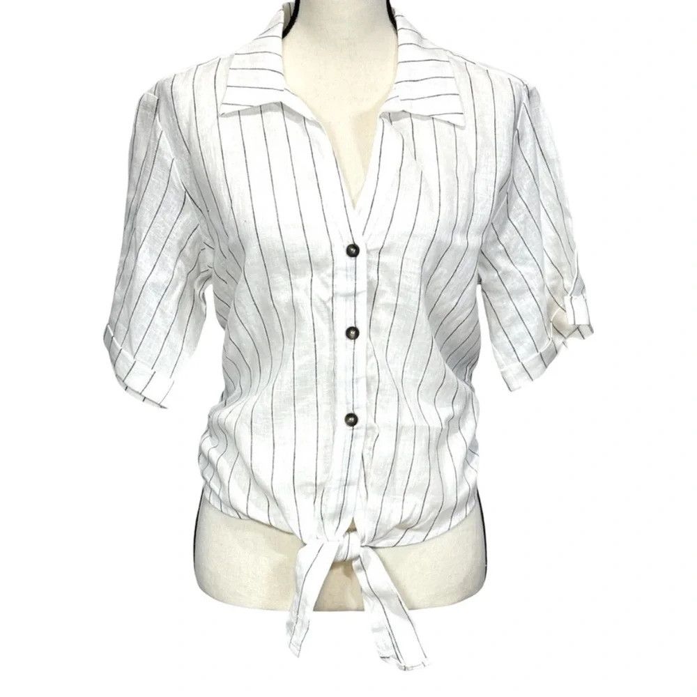 Sanctuary Sanctuary Linen Blend Ocean Shirt NWT Size M / US 6-8 / IT 42-44 - 4 Thumbnail