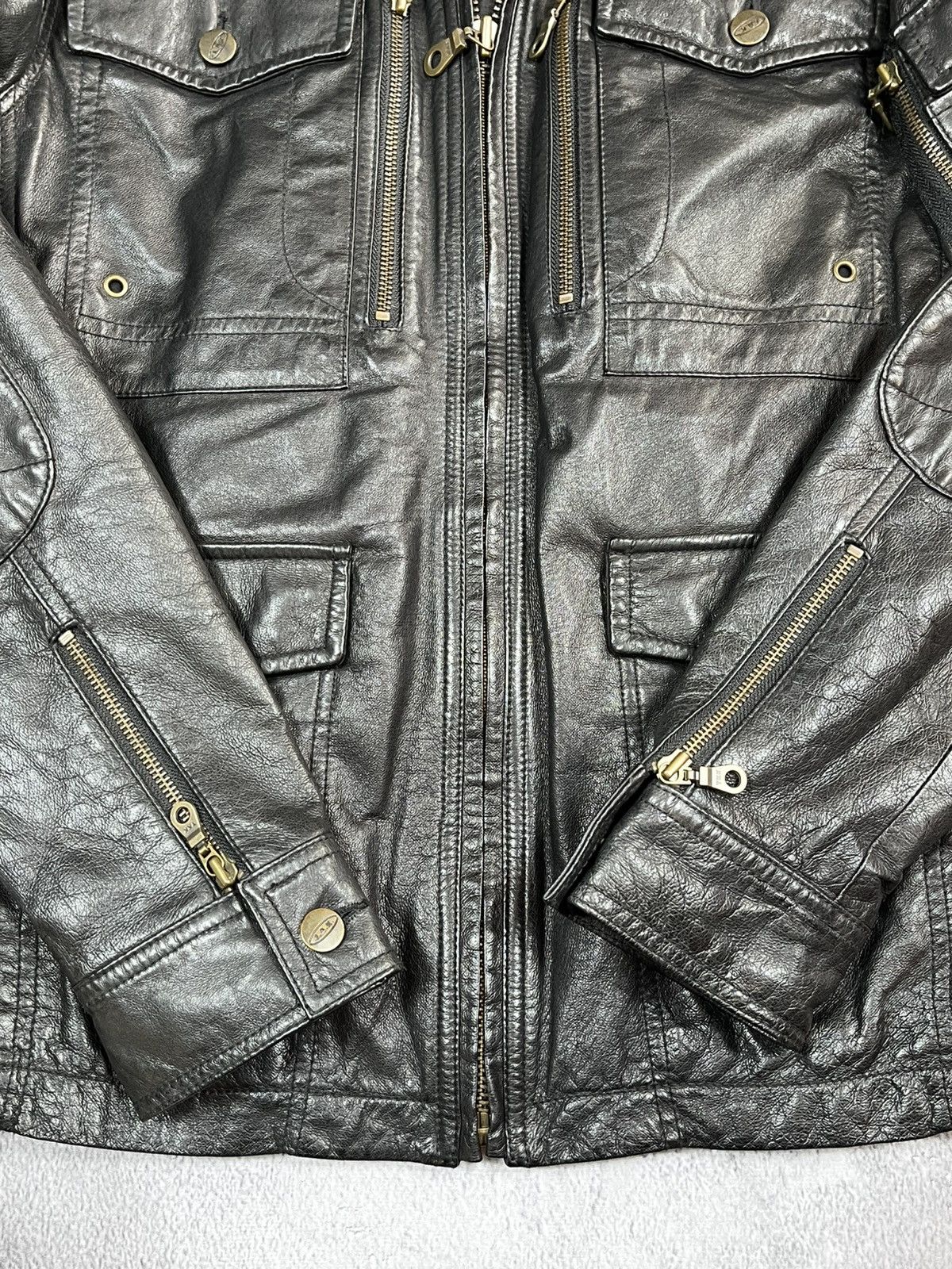 Vintage Vintage 90s Aviator style Leather Flight jacket military Size US XS / EU 42 / 0 - 5 Thumbnail