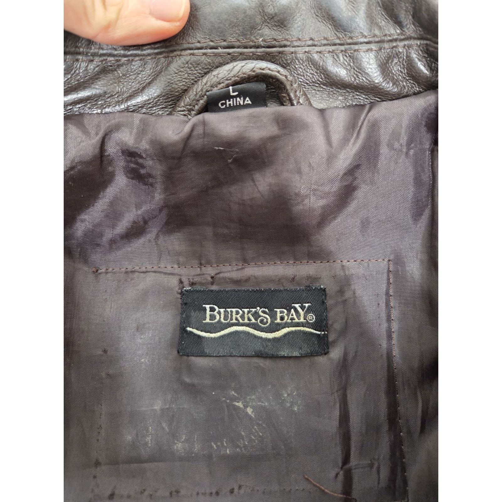 Vintage VINTAGE Burks Bay Leather Jacket Mens XL Brown Bomber Coat Short Sleeve - Full Zip Hooded Lightweight Retro City Outdoor Workwear Casual Size US XL / EU 56 / 4 - 4 Thumbnail
