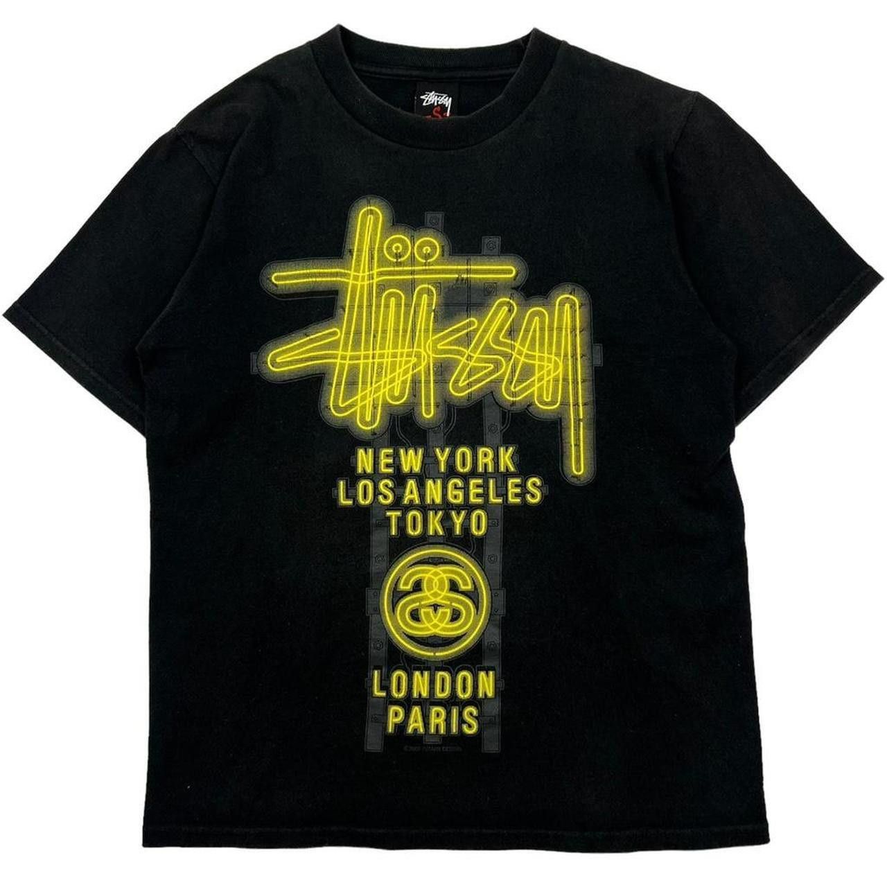 oldstussy Champion コラボTシャツ Champion × Stussy Vintage Stussy x Champion World Tour Black Tee