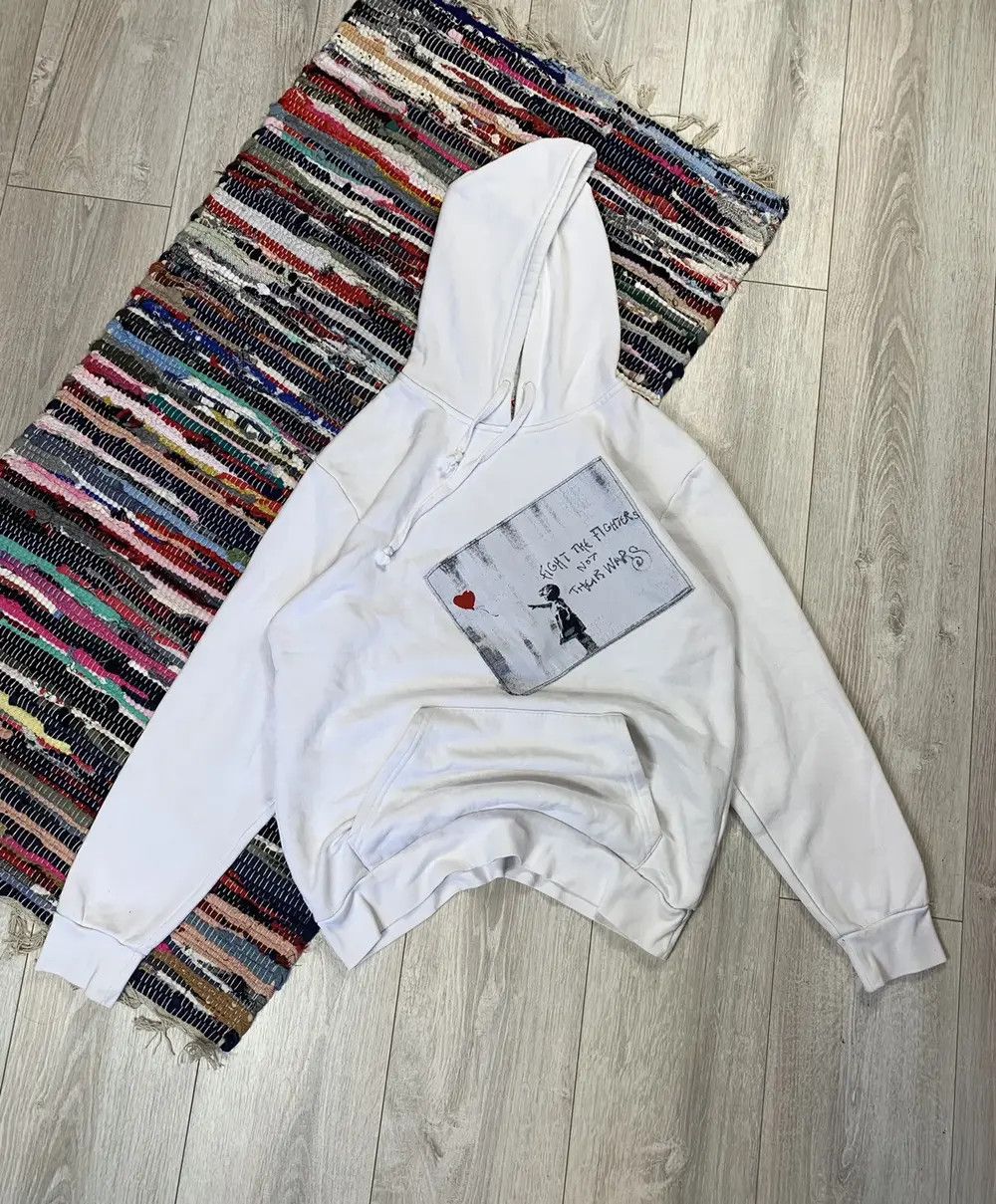 Vintage Banksy Y2K Art Hoodie Sweatshirt made by Steve Lazarides Size US M / EU 48-50 / 2 - 2 Thumbnail