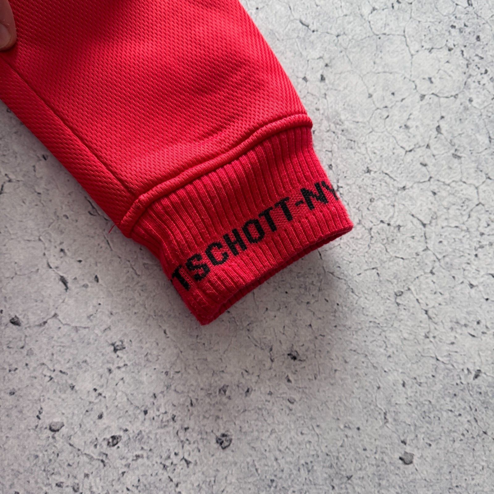 Schott Schott Vintage Red Fleece Jacket USA 90s Jnco Rap Hoodie Size US L / EU 52-54 / 3 - 7 Thumbnail