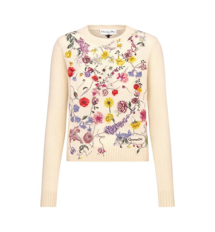 Dior o1w1db10325 354S57AM Embroidered Sweater in Multicolor Size XS / US 0-2 / IT 36-38 - 1 Preview
