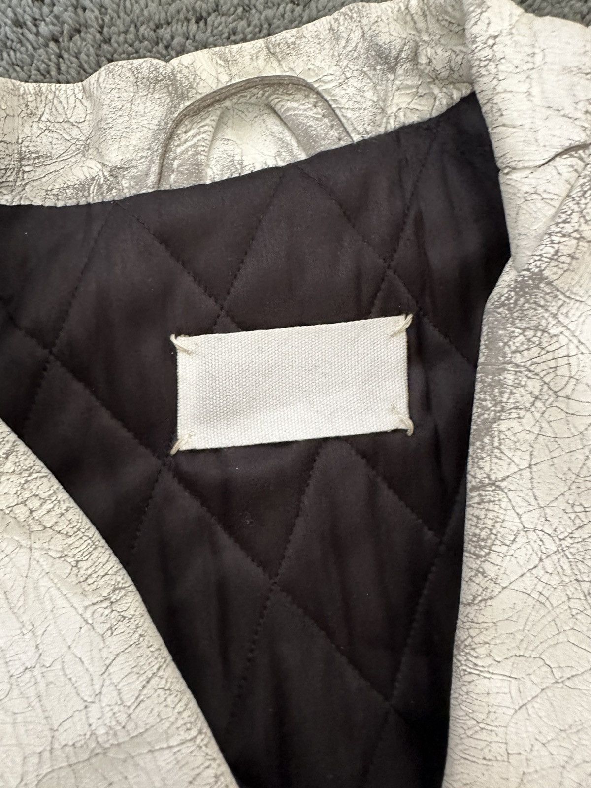 Maison Margiela Archive Margiela Fall 2000 Painted Leather Biker Jacket Size XS / US 0-2 / IT 36-38 - 3 Thumbnail