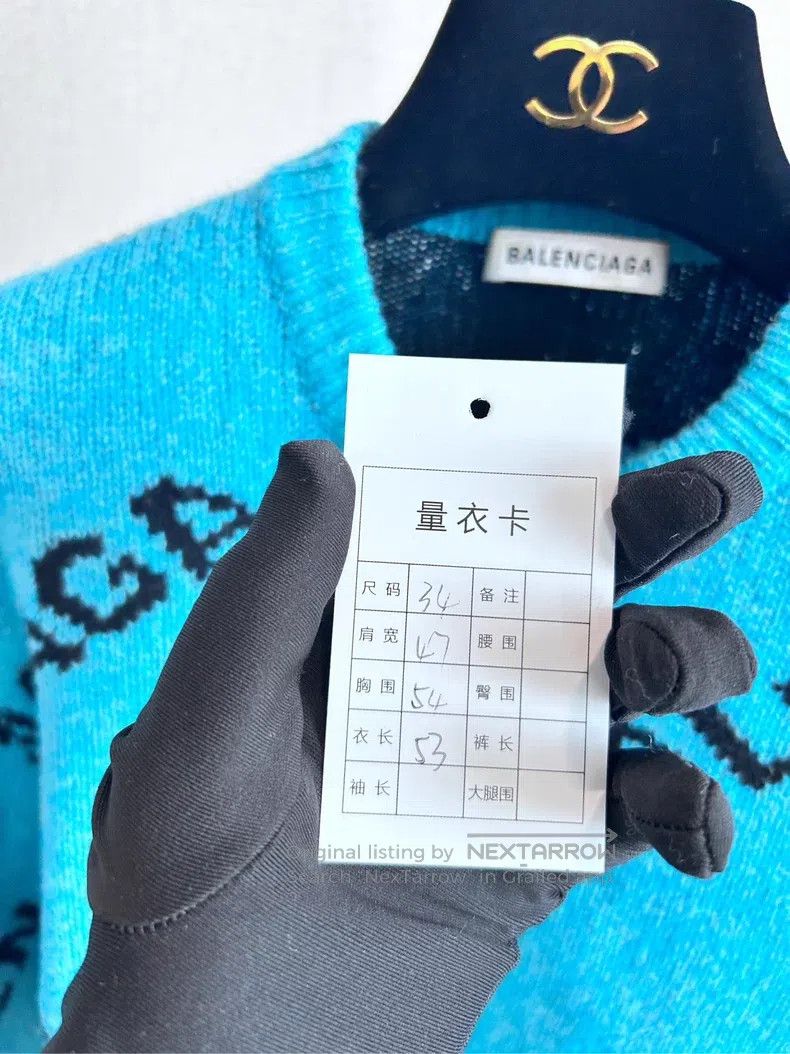 Balenciaga Balenciaga size 34 Full Logo Knit Sweater Size S / US 4 / IT 40 - 4 Thumbnail