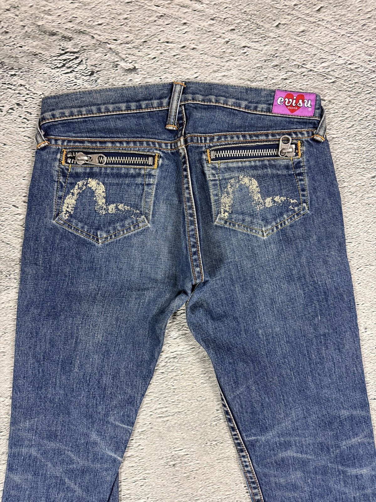 Evisu Evisu Donna jeans bootcut zip pockets white vintage Size 29" - 2 Thumbnail