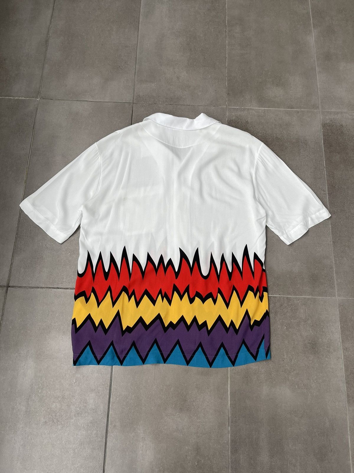 Missoni !DS! FW21 Missoni Bowling Zigzag White Shirt Size US L / EU 52-54 / 3 - 9 Thumbnail