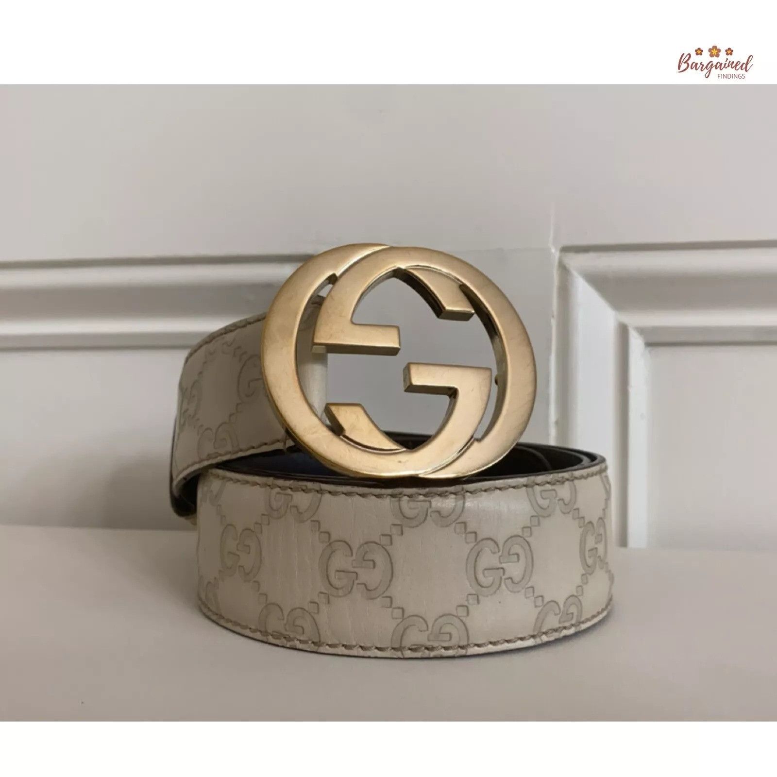 Gucci Gucci Guccissima Leather Gold Interlocking G Buckle Belt Size 30 - 1 Thumbnail