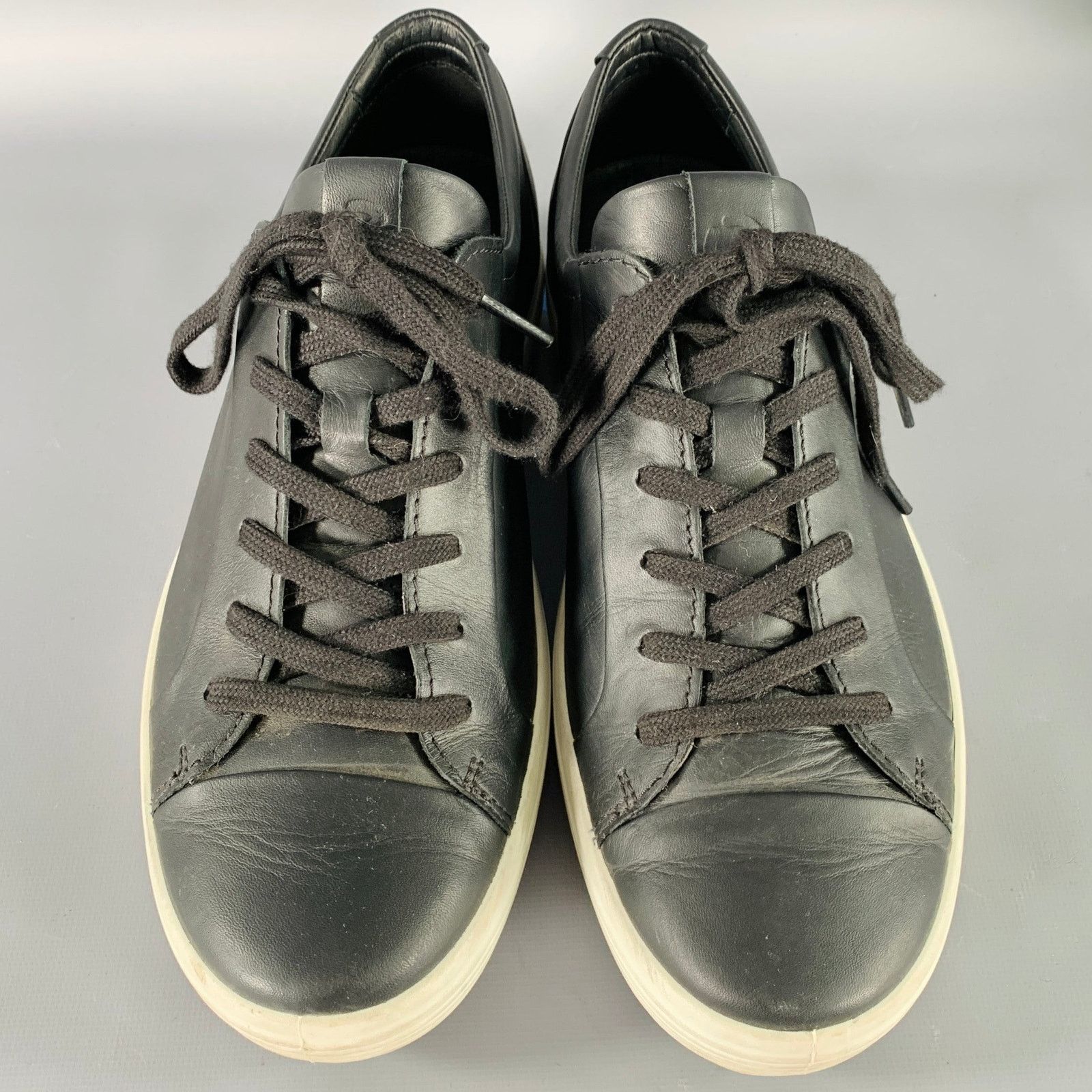 Ecco ECCO Size 9 Soft 7 Black White Leather Low Top Sneakers Size US 9 / EU 42 - 4 Thumbnail