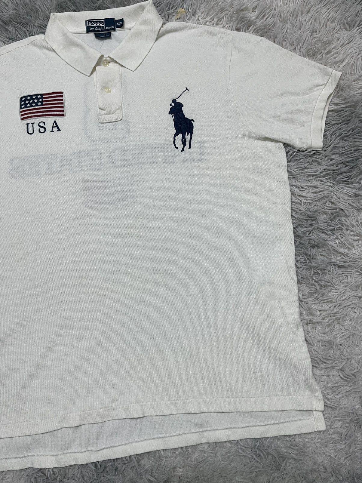 Polo Ralph Lauren VINTAGE POLO BY RALPH LAUREN USA FLAG RARE Size US XL / EU 56 / 4 - 5 Thumbnail