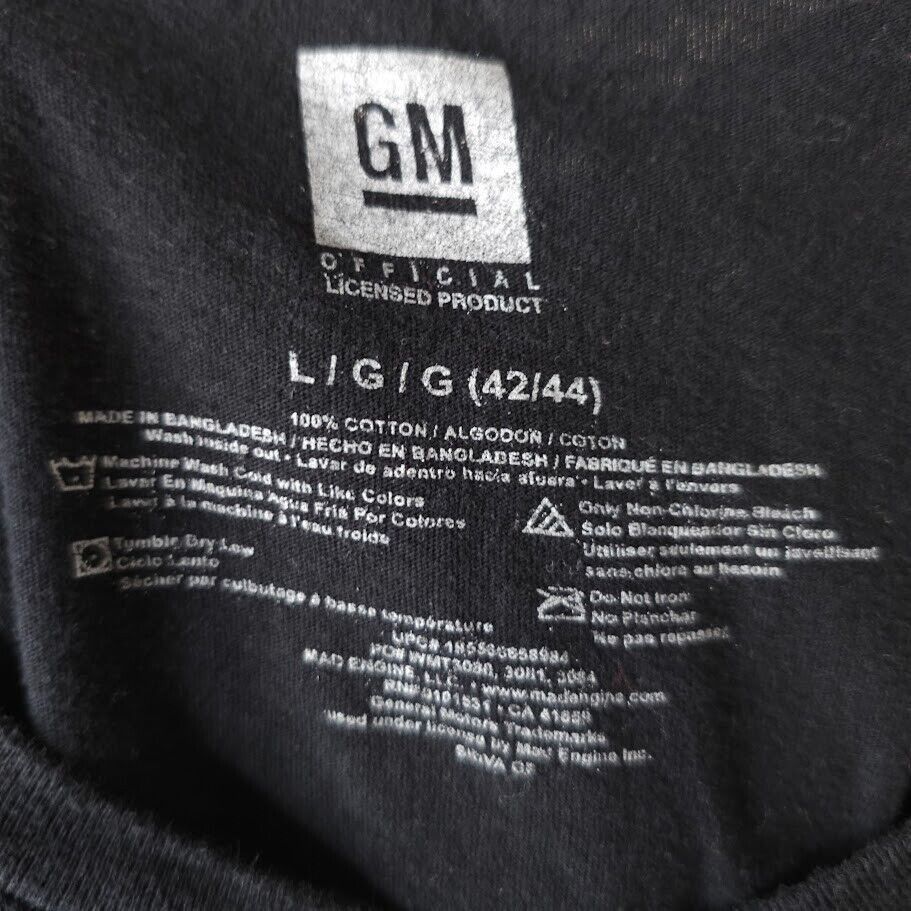 Chevrolet Corvette T Shirt Mens Size Large Black Performance Racing Size US L / EU 52-54 / 3 - 5 Thumbnail