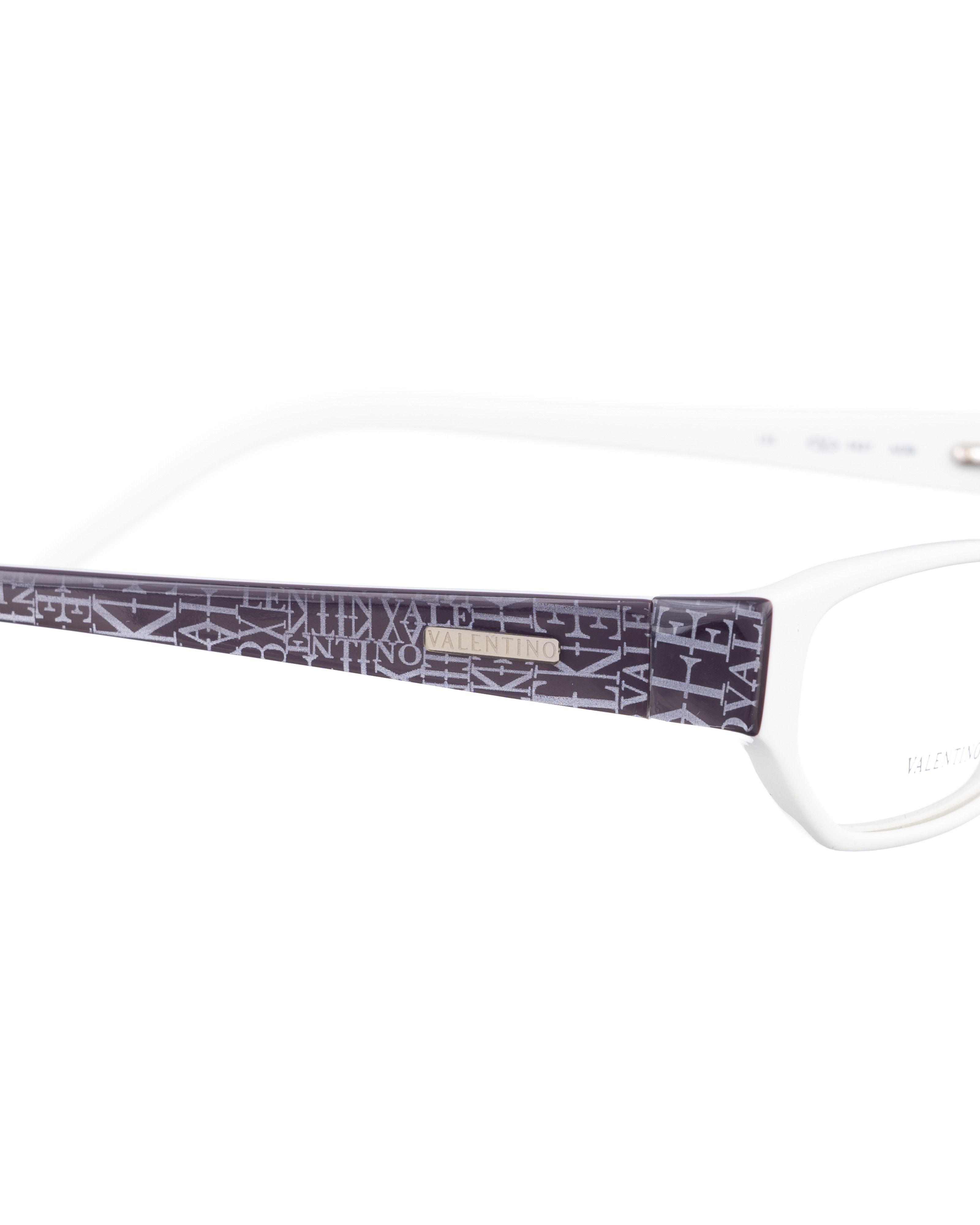 Valentino Valentino 00s White and Brown Glasses with Logo Pattern Size ONE SIZE - 3 Thumbnail