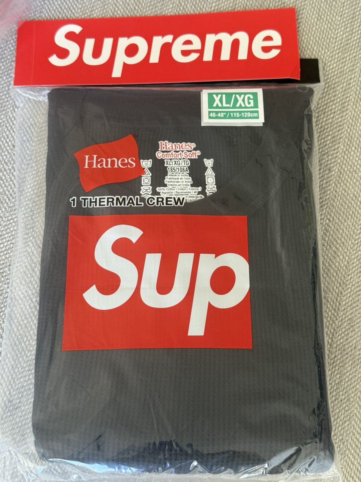 Supreme Supreme x Hanes Thermal Crew (1 Pack) XL FW25 Size ONE SIZE - 2 Thumbnail