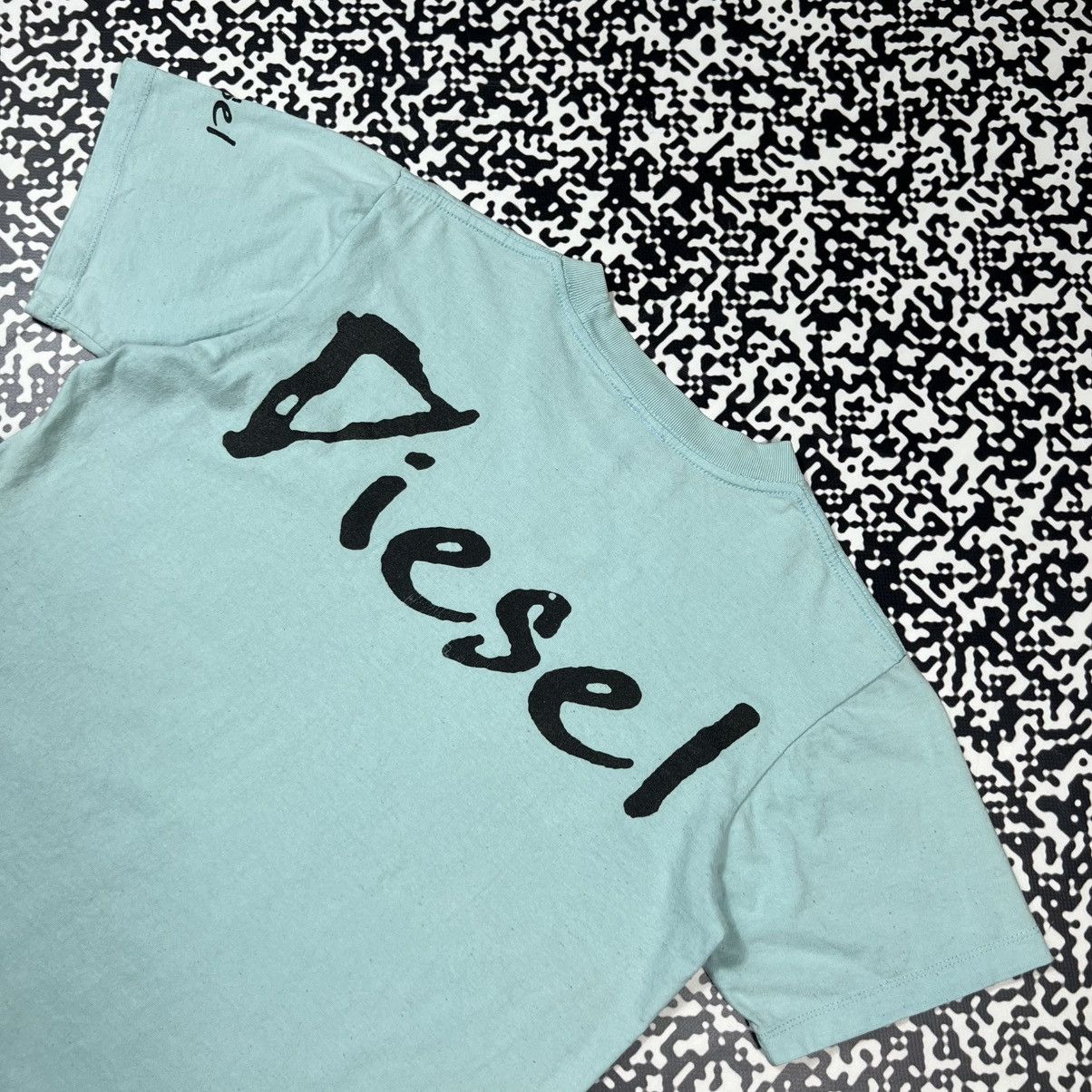 Diesel Vintage 90s Diesel Japanese Big Logo Abstract Print T-shirt Size M / US 6-8 / IT 42-44 - 12 Thumbnail