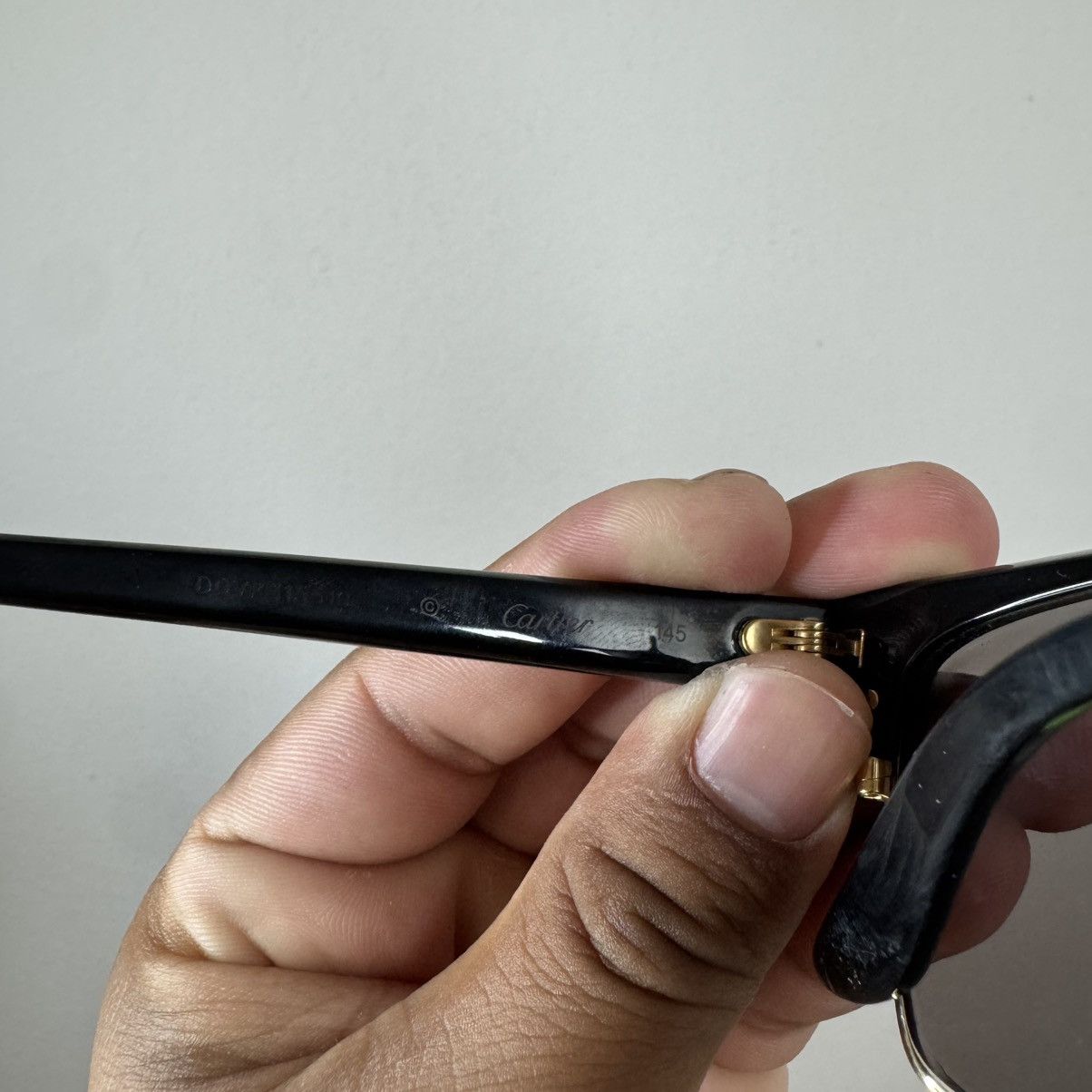 Cartier Cartier Black sunglasses with gold accents Size ONE SIZE - 4 Thumbnail