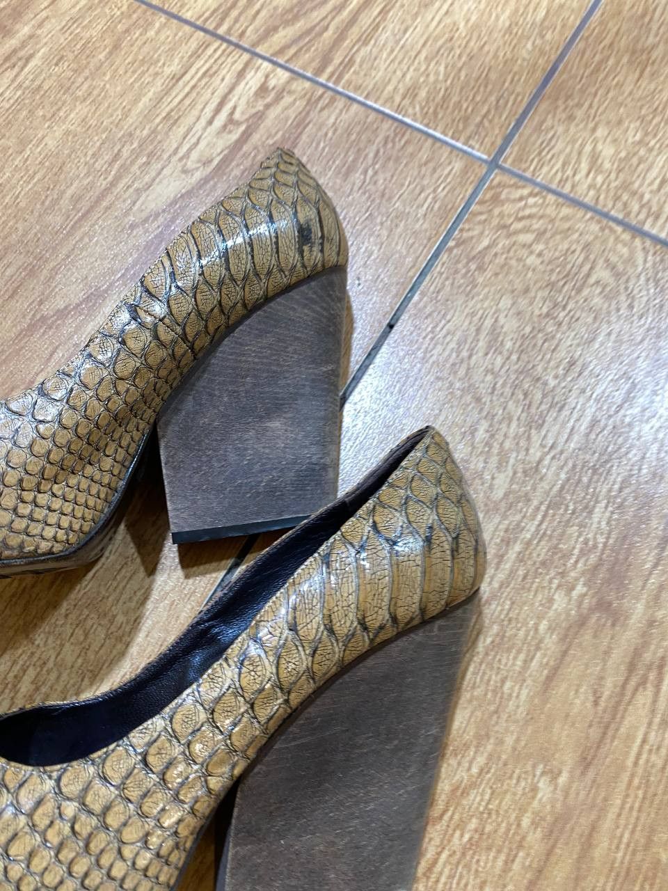 Vintage Gianmarco Lorenzi Leather Toe Wedge Platform Pumps Size US 7.5 / IT 37.5 - 8 Thumbnail