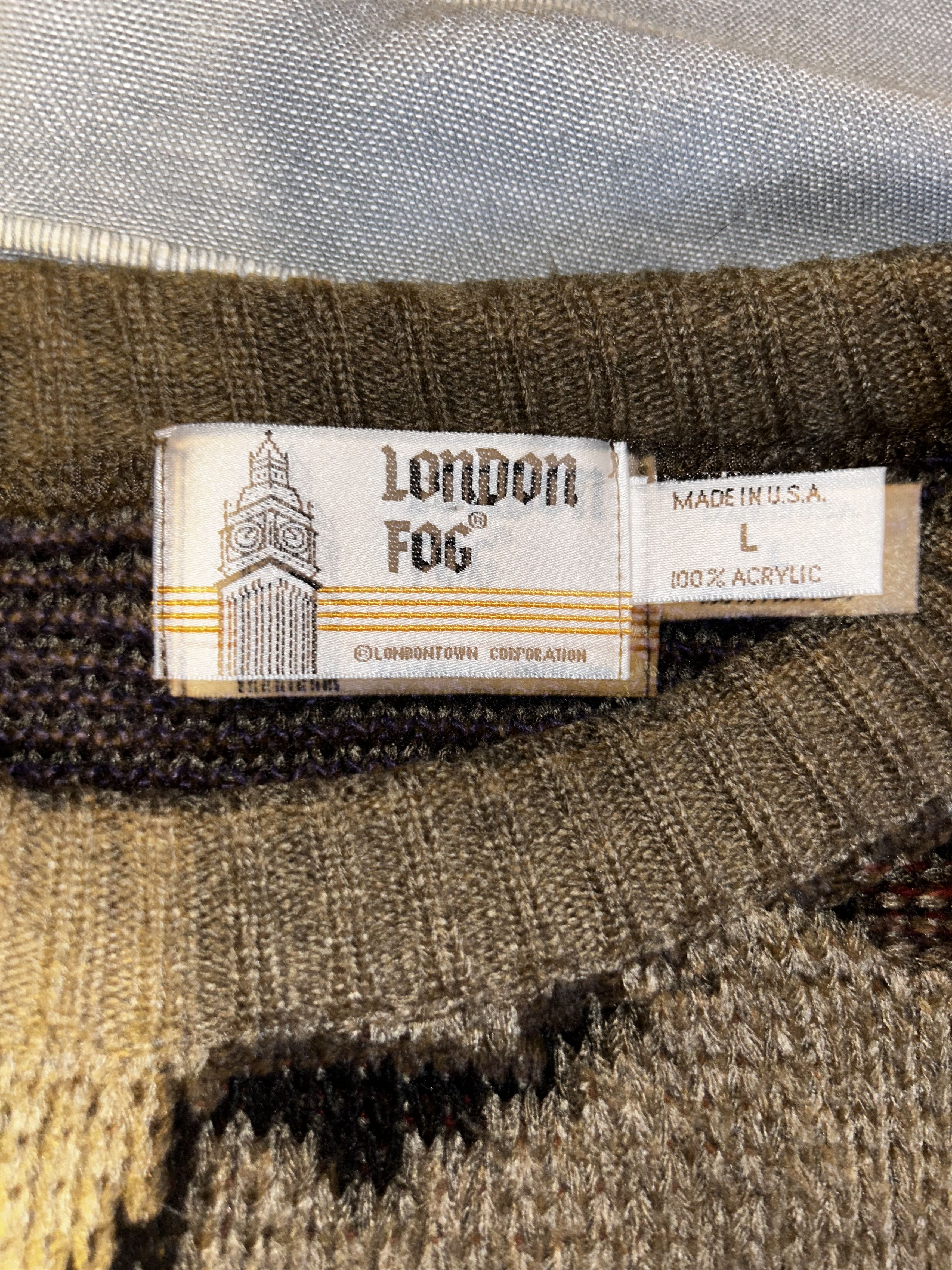 London Fog × Vintage Vintage 90's London Fog Sweater Size US L / EU 52-54 / 3 - 3 Thumbnail