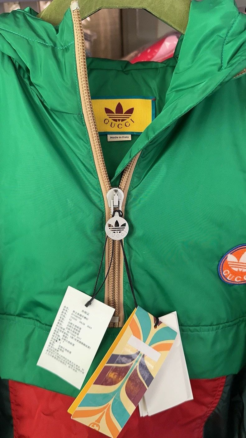 Gucci Gucci Red and green color-blocked jacket cotton clothes jac Size US L / EU 52-54 / 3 - 6 Thumbnail
