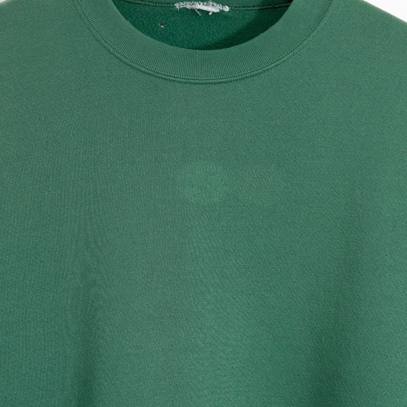 Vintage Vintage 90s Green Blank Sweatshirt XL - Faded Distressed Size US XL / EU 56 / 4 - 3 Thumbnail