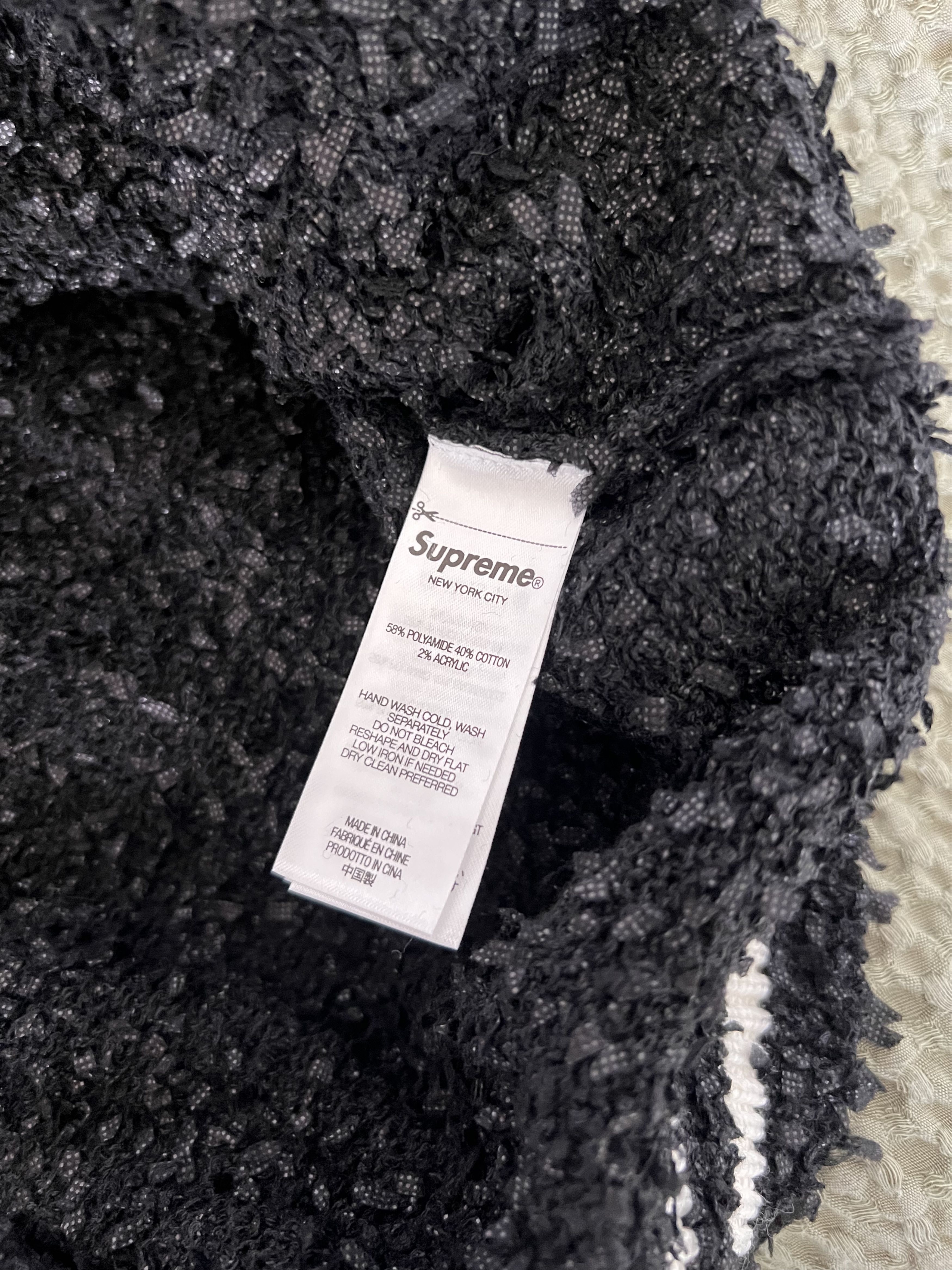 Supreme Textured Arc Logo Sweater in Black