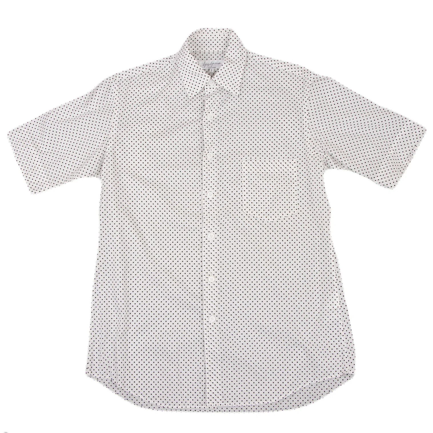 Yohji Yamamoto Yohji Yamamoto Cotton Dot Print Short Sleeve Shirt Size US S / EU 44-46 / 1 - 1 Thumbnail