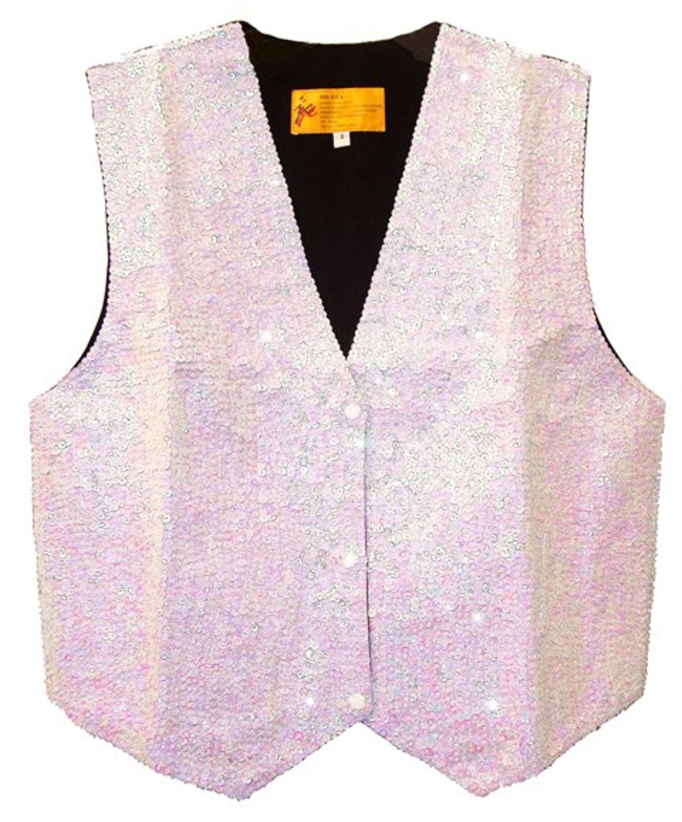 Designer Sequin Vest OPAL WHITE for Kids Size ONE SIZE - 1 Preview