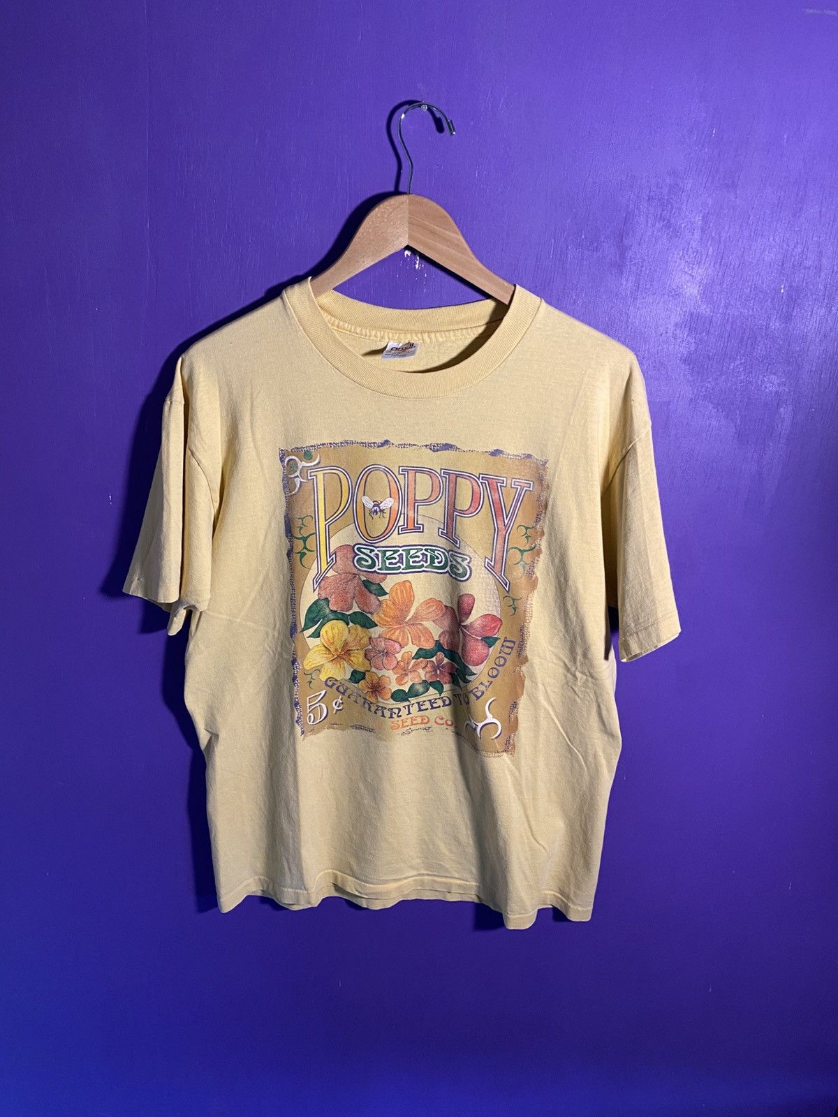 Other Vintage 90s Poppy seeds flowers nature tee Size US L / EU 52-54 / 3 - 1 Thumbnail