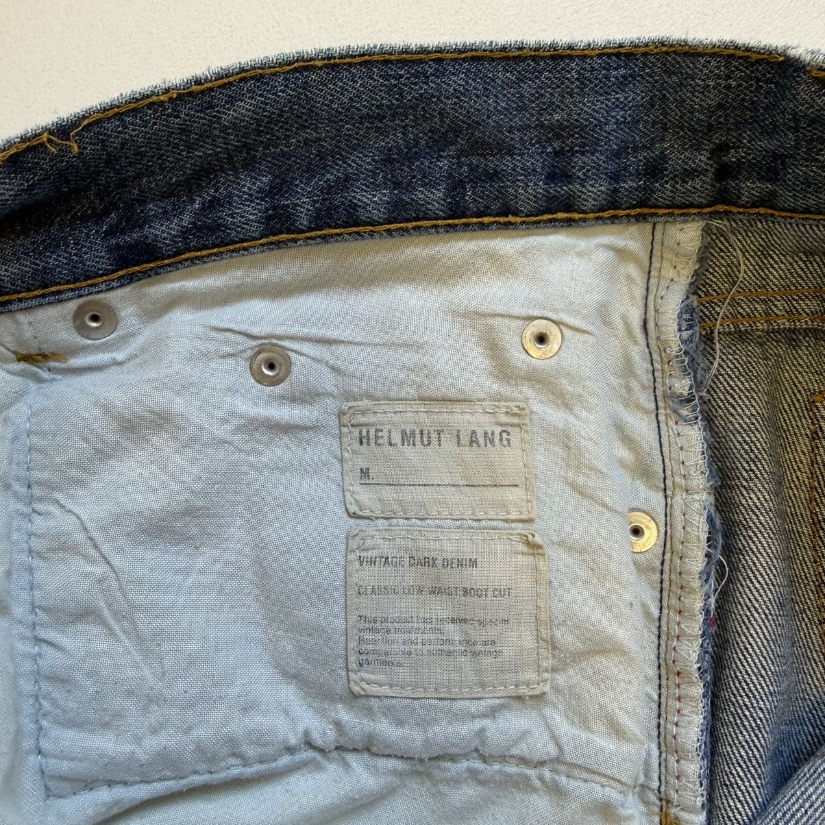 Helmut Lang OG ‘Thrashed Whiskered’ Blue Denim Jeans Size US 34 / EU 50 - 6 Thumbnail