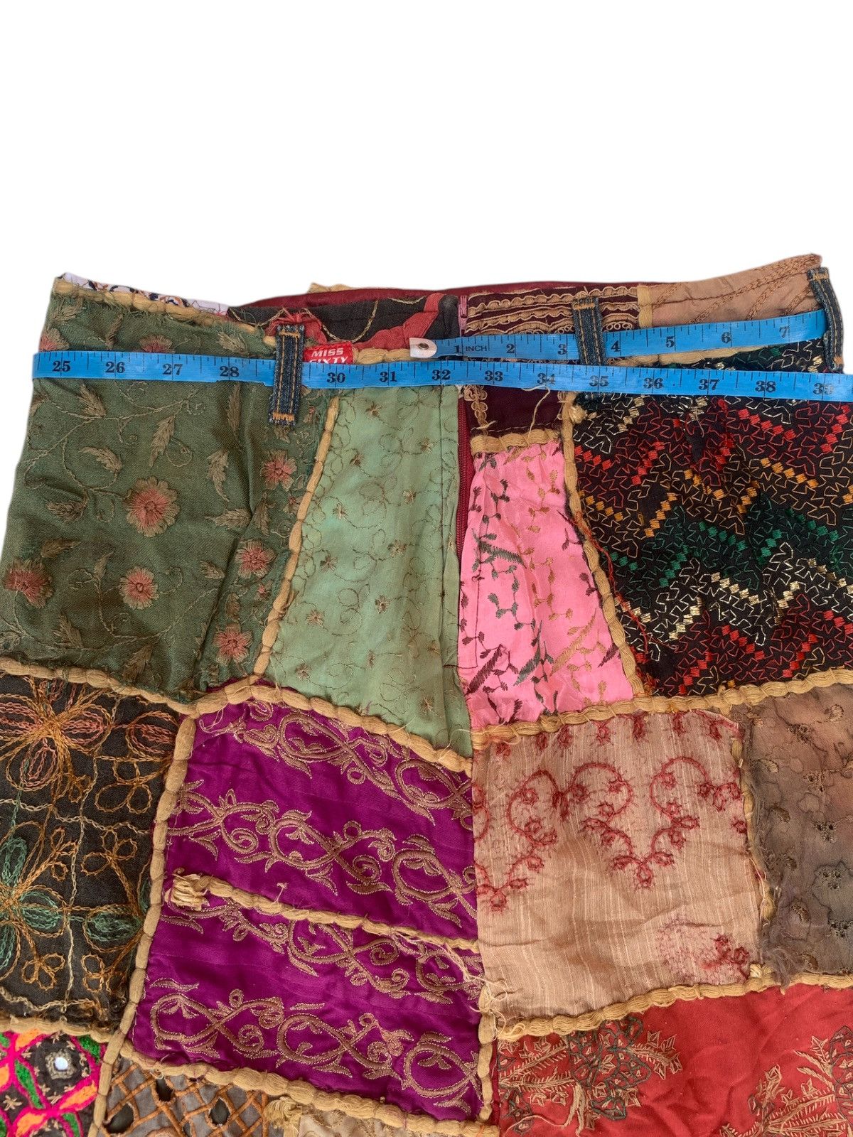 Miss Sixty × Seditionaries × Vintage Vtg miss sixty patchwork skirt Size 31" - 10 Thumbnail