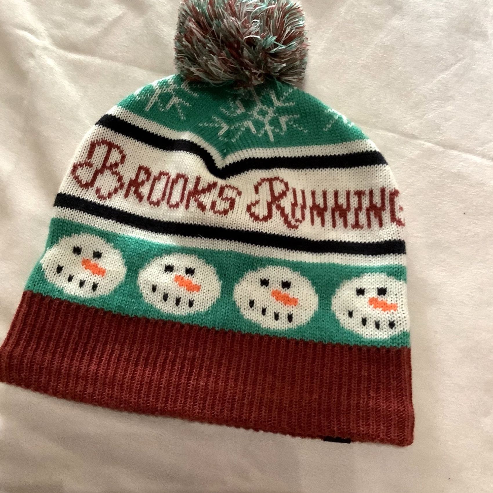 Brooks Brooks Running Beanie Lined Knit Maroon Multicolor Women Size ONE SIZE - 3 Thumbnail
