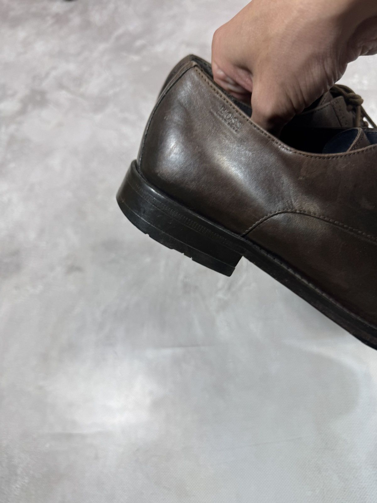 Hugo Boss Vintage Hugo Boss Brown Leather Shoes Size US 7 / EU 40 - 10 Thumbnail