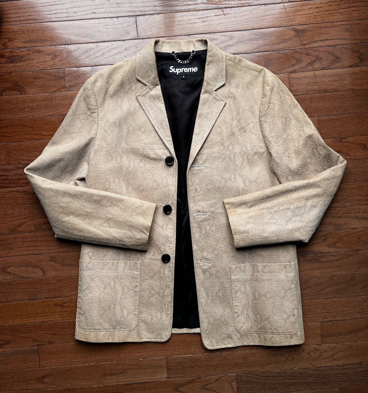 Supreme SS16 Supreme Python Snakeskin Leather Car Coat 2016