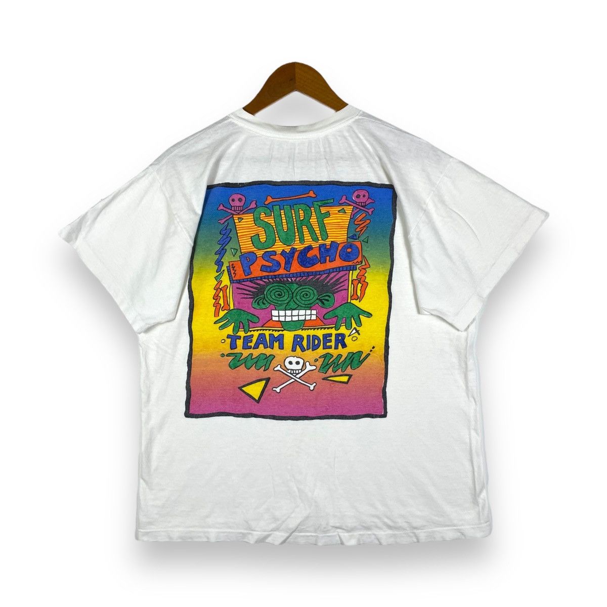 Other Vintage 90's SURF PSYCHO Team Rider Graphic Surf Tee Size US L / EU 52-54 / 3 - 1 Thumbnail