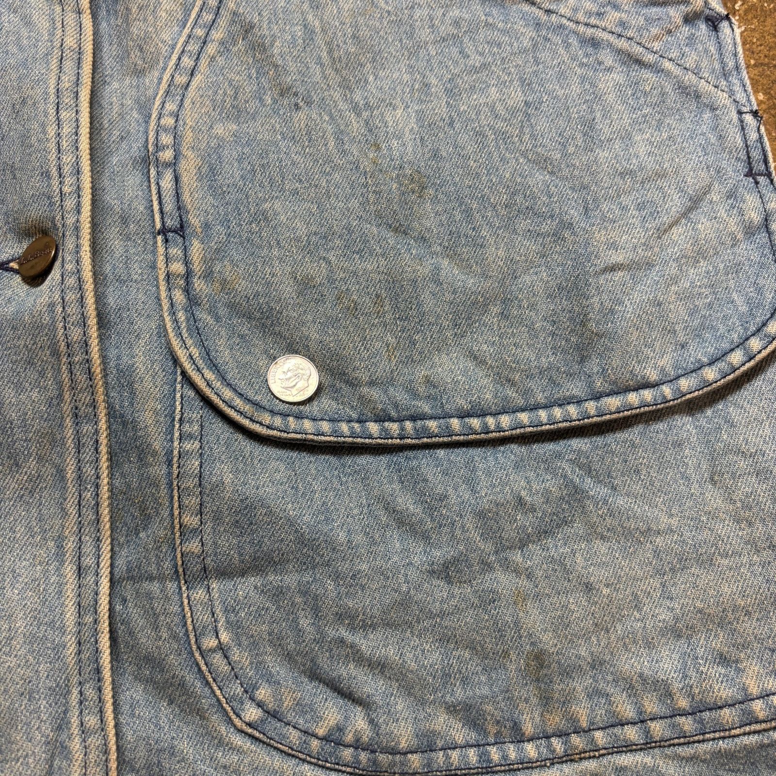 L.L. Bean × Vintage VTG LL Bean Wool Blanket Denim Hunting Chore Jacket Men's L Size US L / EU 52-54 / 3 - 10 Thumbnail
