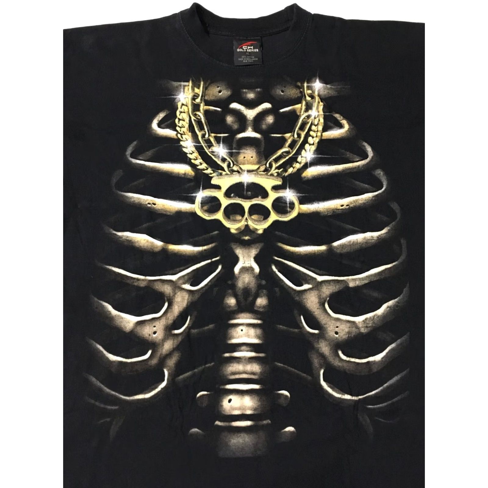 Bones VINTAGE CH Gold Series T Shirt Men XL Black Bone Graphic skeleton chains Skull Size US XL / EU 56 / 4 - 6 Thumbnail