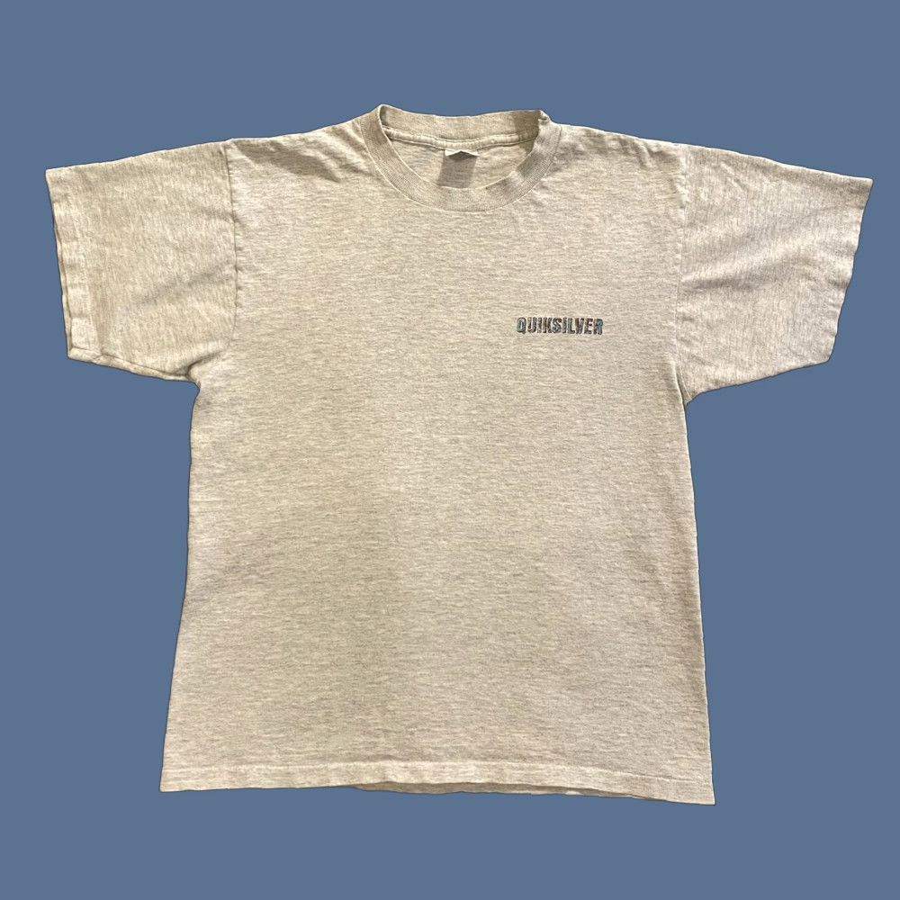 Quiksilver VINTAGE Quiksilver T-Shirt Gray Crew Neck Short Sleeve Double-Sided 80s USA Men Medium/Regular Size US M / EU 48-50 / 2 - 1 Thumbnail