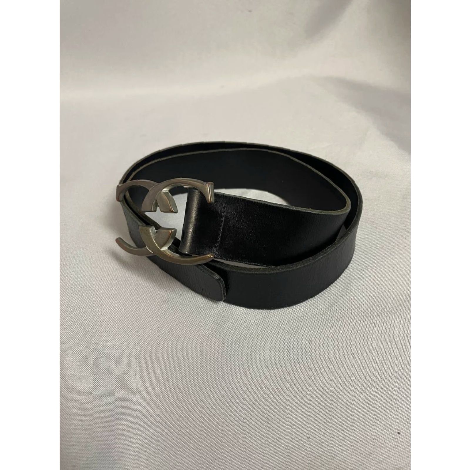 Roberto Cavalli Roberto Cavalli Belt Womens Logo Belt Black Leather Classic Adjustable - One Size, Regular, Buckle, Dress Belt, Italy - Brand Womens Size ONE SIZE - 4 Thumbnail