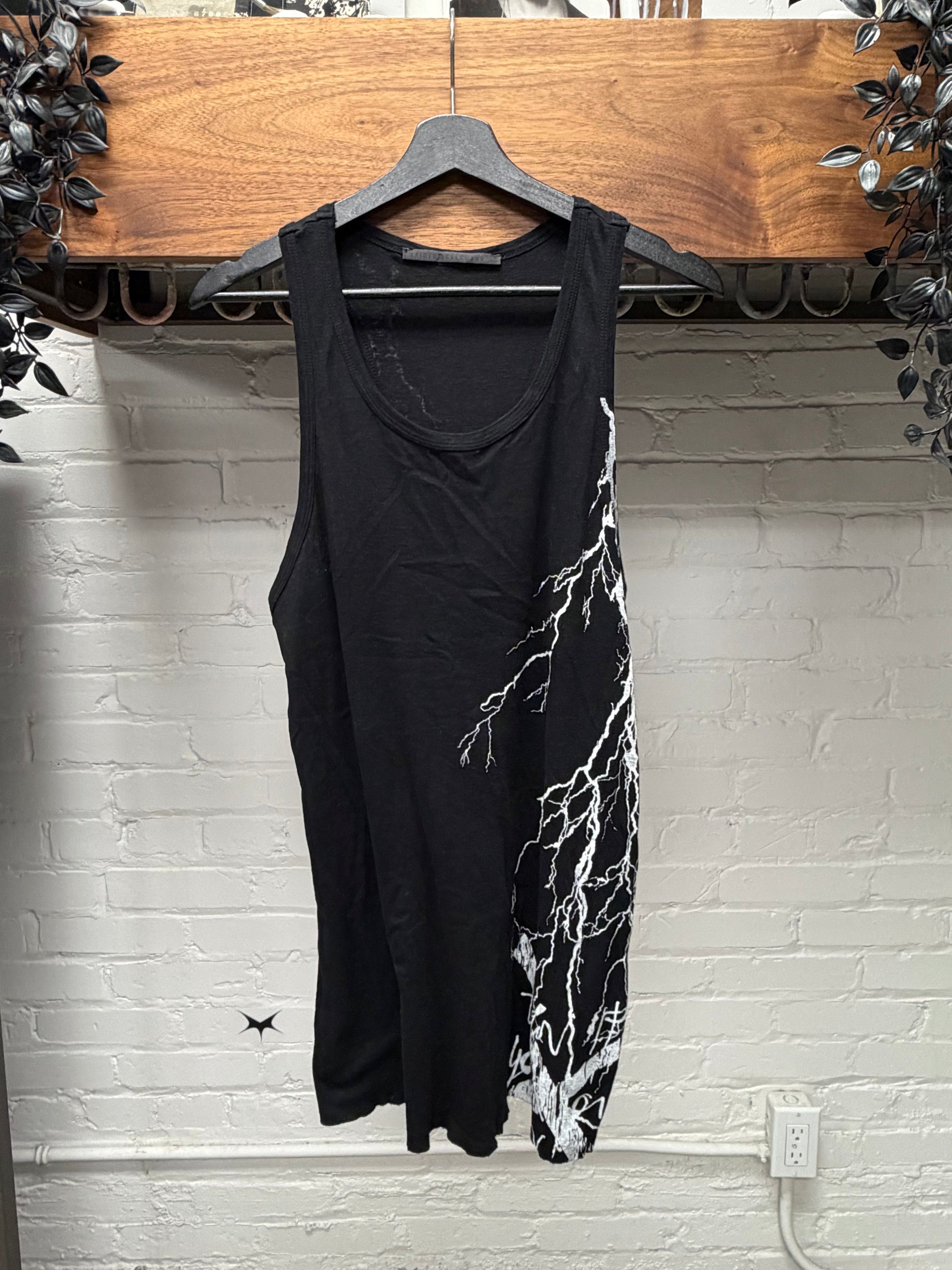 Haider Ackermann Haider Ackermann ‘Lightning Bolt’ Black Silk Tank Top Size US S / EU 44-46 / 1 - 1 Thumbnail