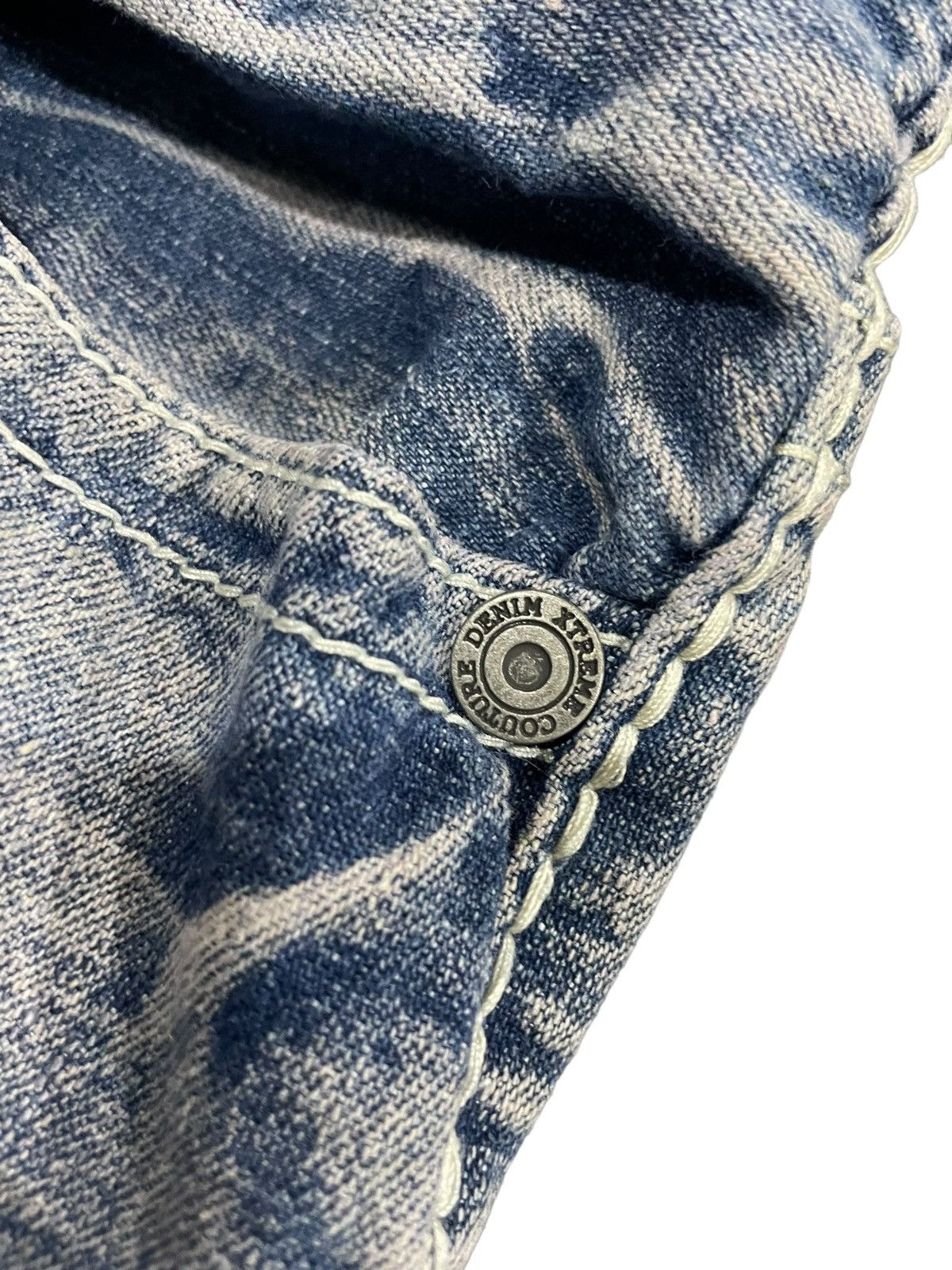 If Six Was Nine Xtreme Couture Cross Pocket Jeans Size US 35 - 17 Thumbnail