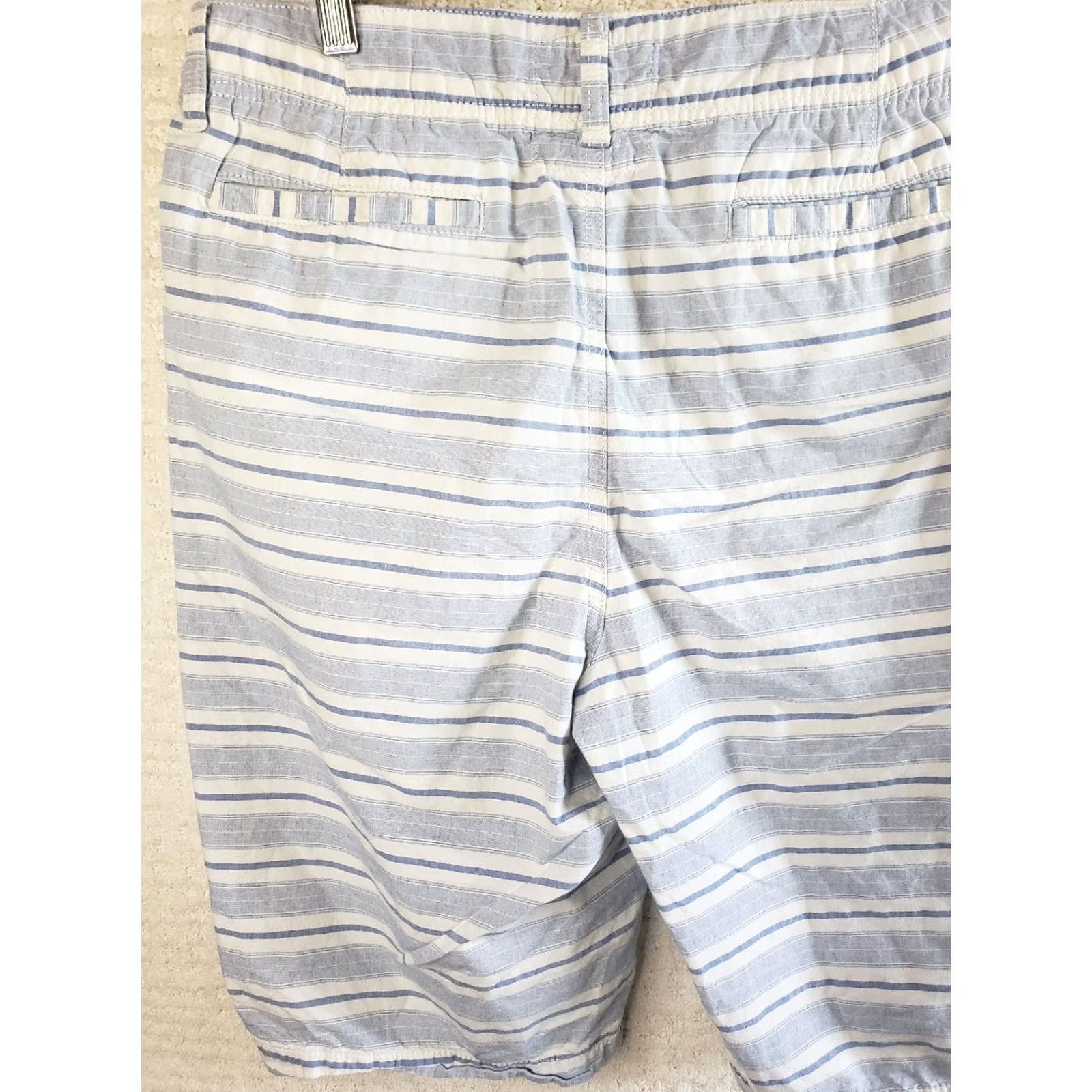 Vintage Urban Pipeline Men's Blue Striped Golf Shorts Size 36 100% Cotton Size US 36 / EU 52 - 5 Thumbnail