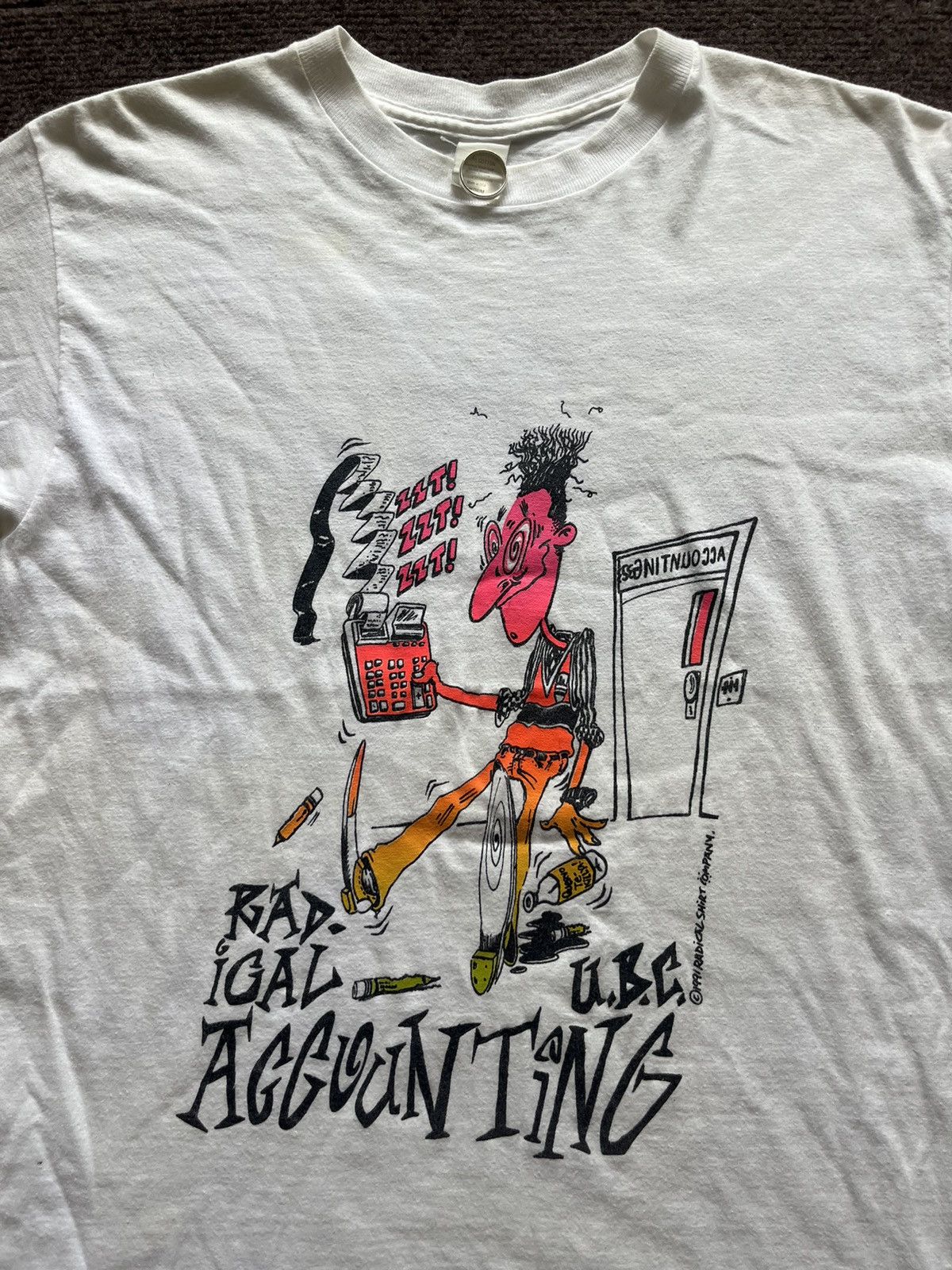 Arts & Science Vintage Just Count iT ! Radical Accounting 1991’s Art Tshirt Size US M / EU 48-50 / 2 - 6 Thumbnail