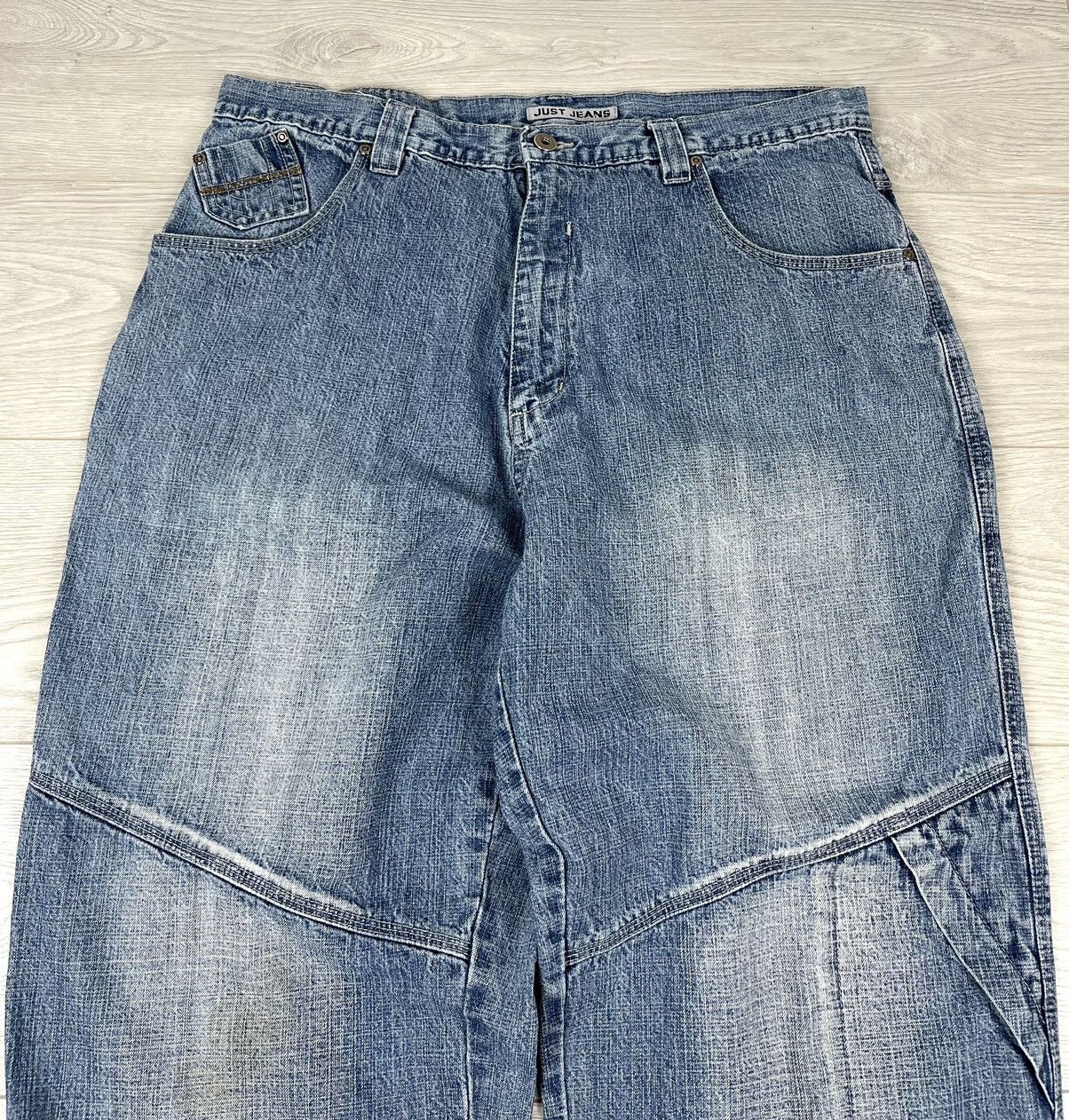 If Six Was Nine × Vintage Just Jeans Vintage Baggy Wide Washed Denim Pants Y2K Size US 36 / EU 52 - 3 Thumbnail