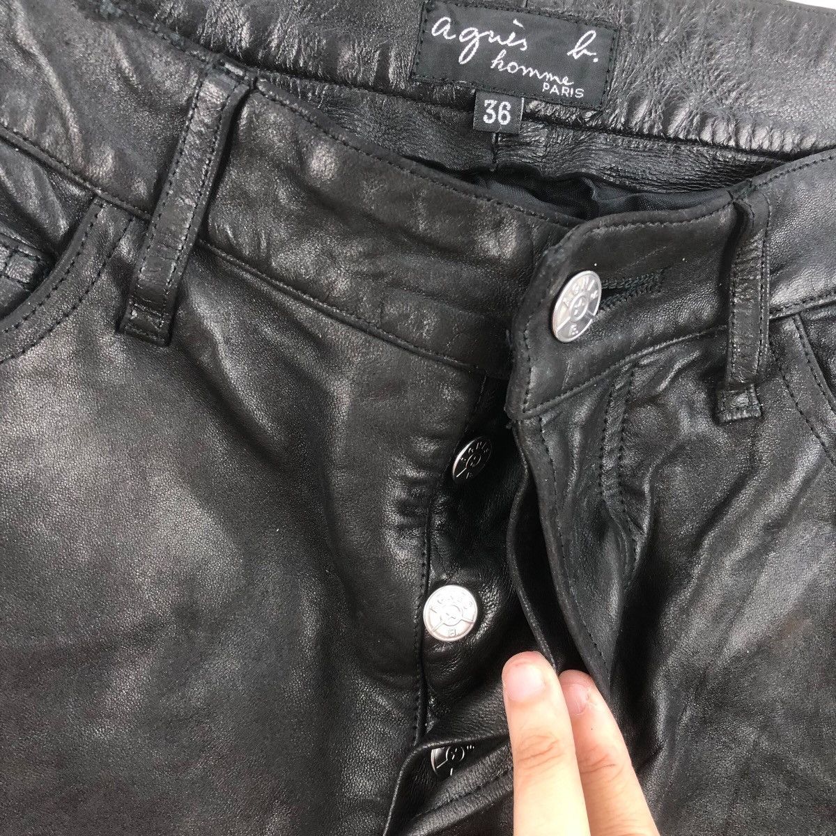 Genuine Leather × agnes b. Designer AGNES B PARIS France Sheep Leather Hina Pant Size US 26 / EU 42 - 9 Thumbnail