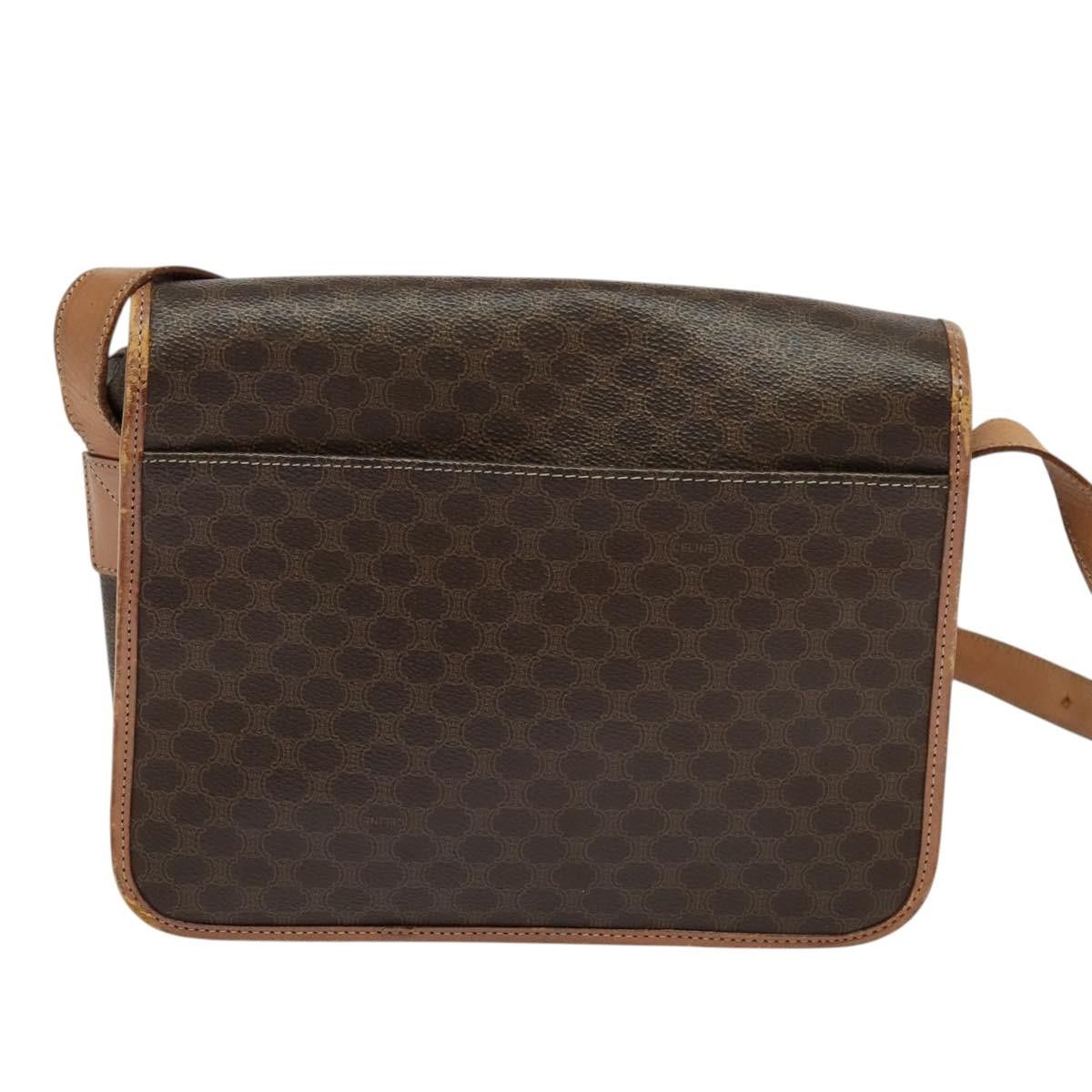 Celine CELINE Macadam Canvas Shoulder Bag Pvc Leather Brown Gold Size ONE SIZE - 3 Thumbnail