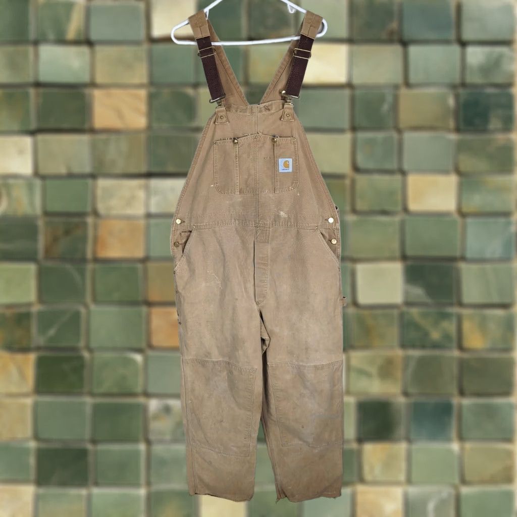 Carhartt ベージュオーバーオール30x30 Carhartt × Vintage Vintage Carhartt Overalls 30x30 Beige | Grailed